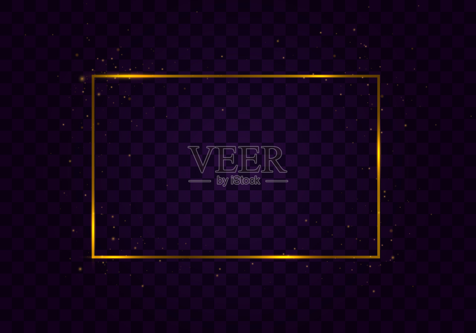 黄金框架光设计元素图片