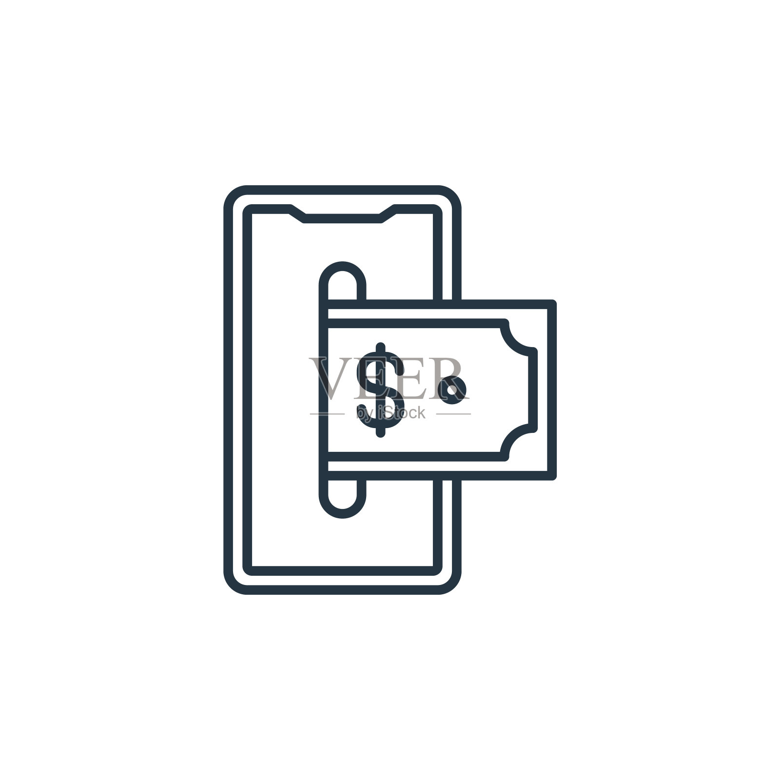 发票矢量图标。发票可编辑的中风。发票线性符号使用在网络和移动应用程序，标志，印刷媒体。细线说明。矢量孤立轮廓绘制。插画图片素材