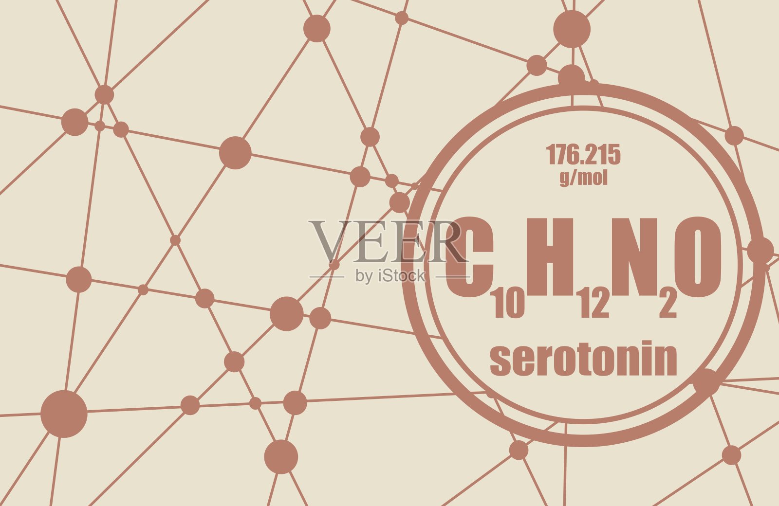 公式荷尔蒙血清素。插画图片素材