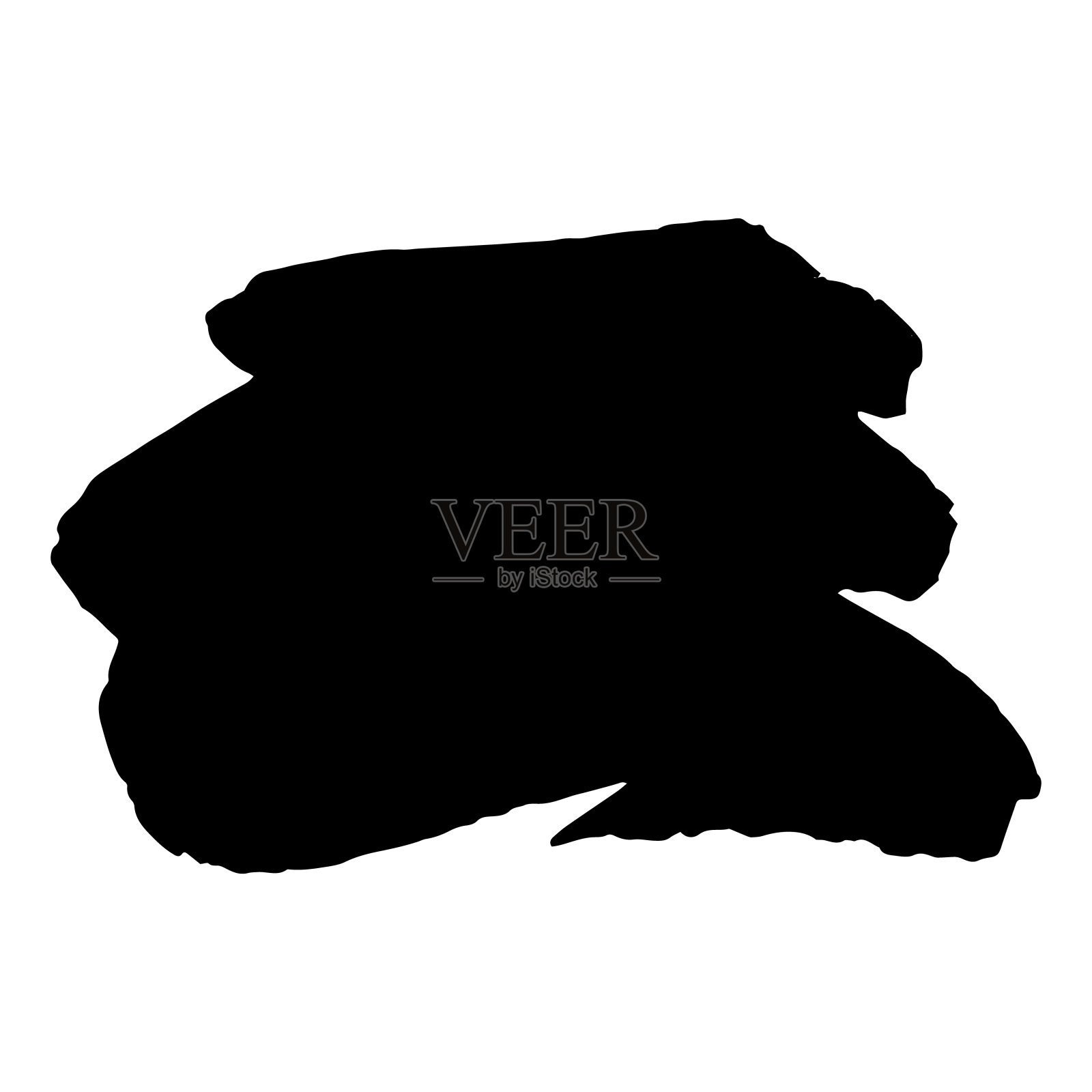 墨水、黑墨、墨渍、抽象污渍。孤立在白色背景上插画图片素材