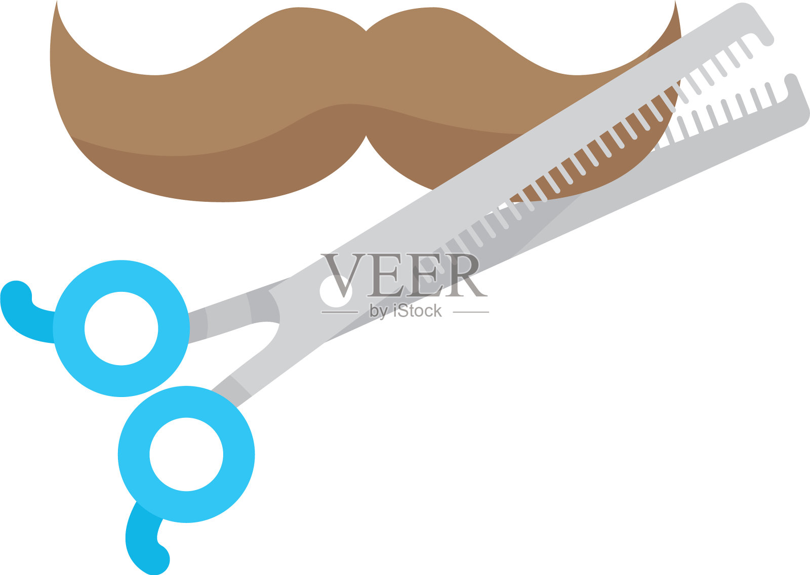 理发沙龙剪胡子设计元素图片