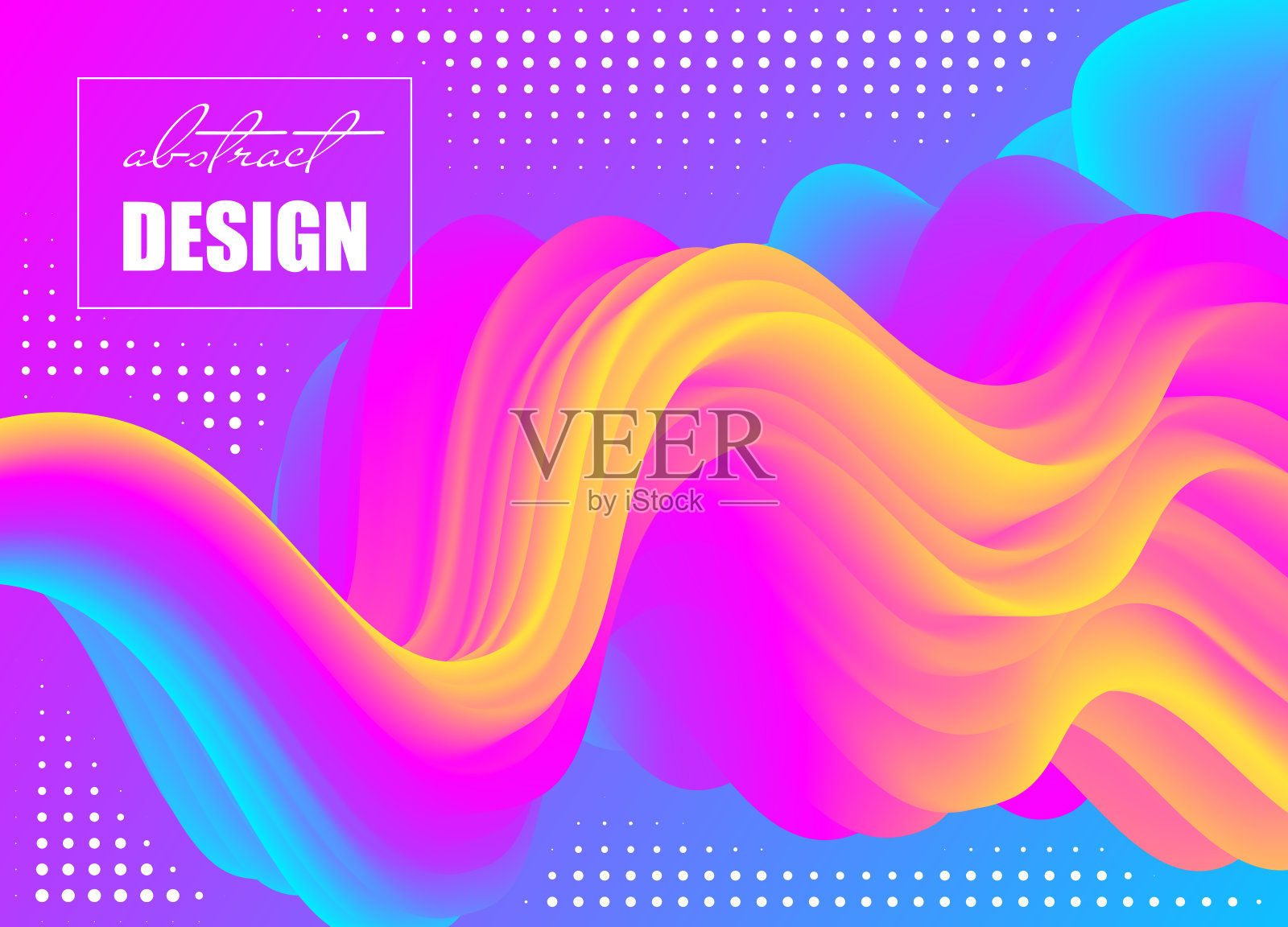 抽象的流体设计插画图片素材