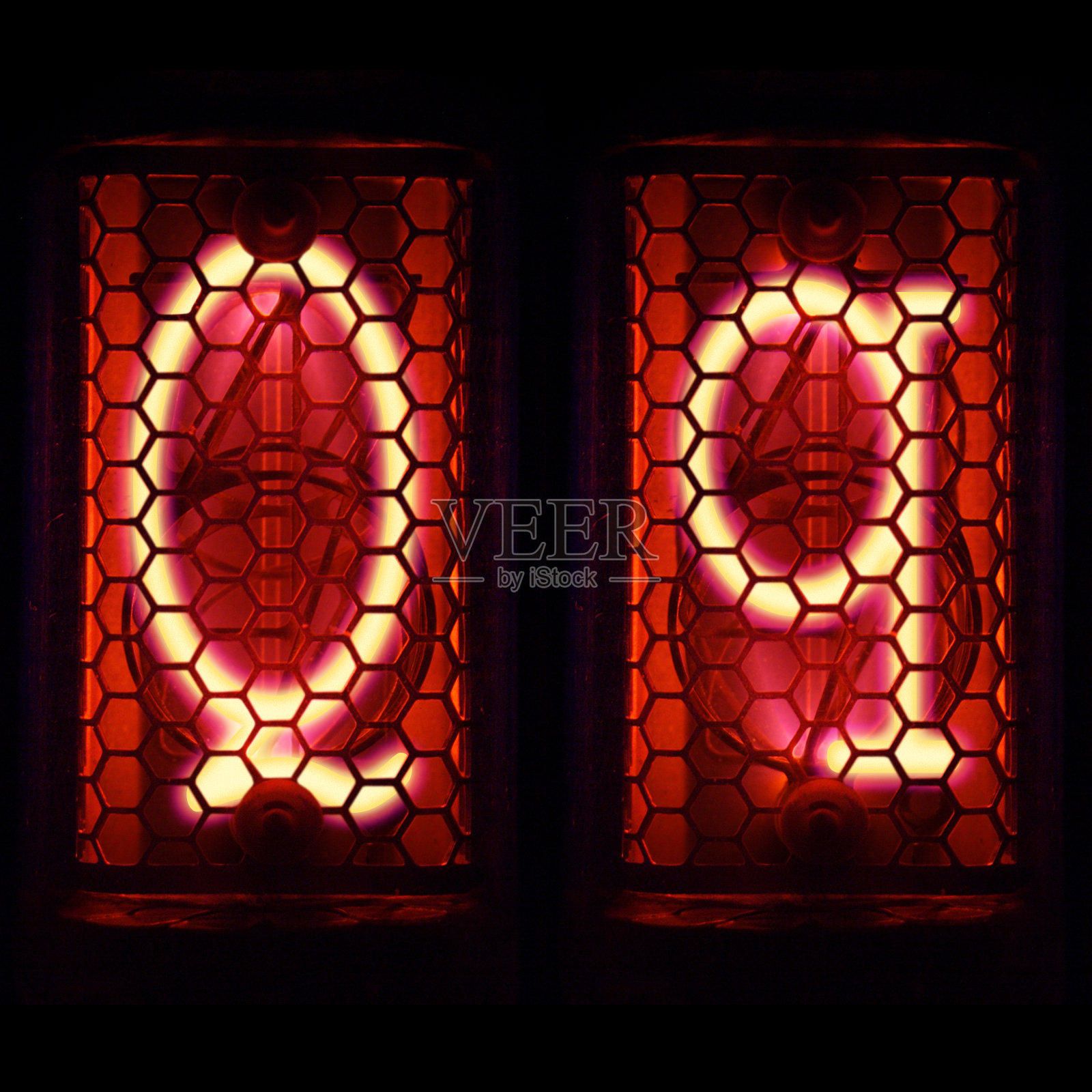 数码管指示符集字母为全字母。字母Q。照片摄影图片