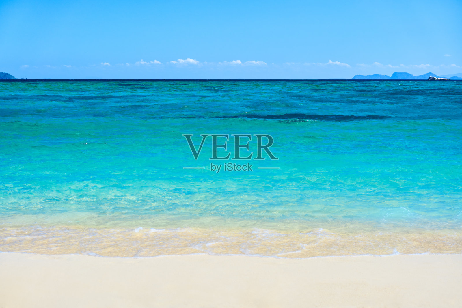 热带白色沙滩的海景照片摄影图片