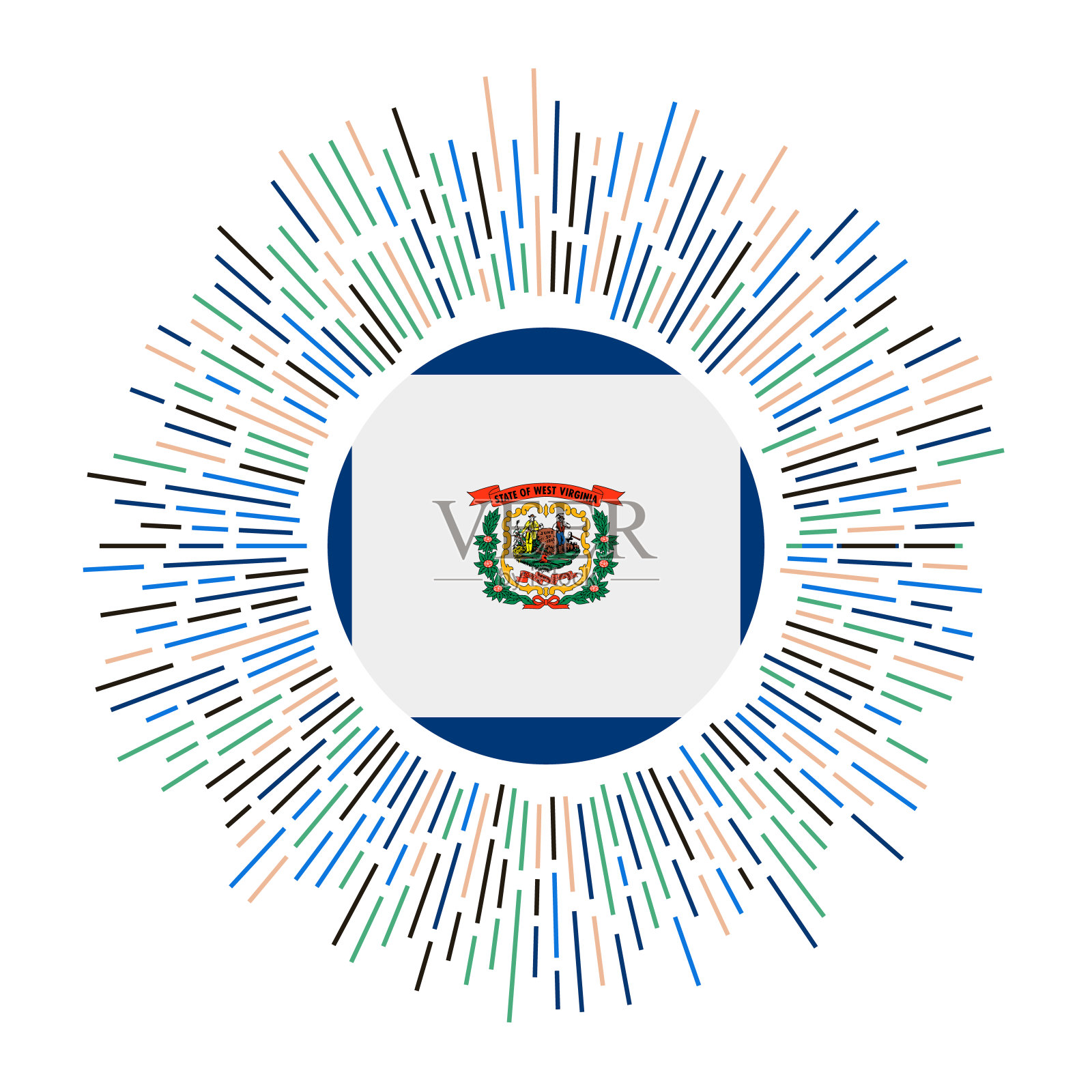 西维吉尼亚州的迹象。插画图片素材