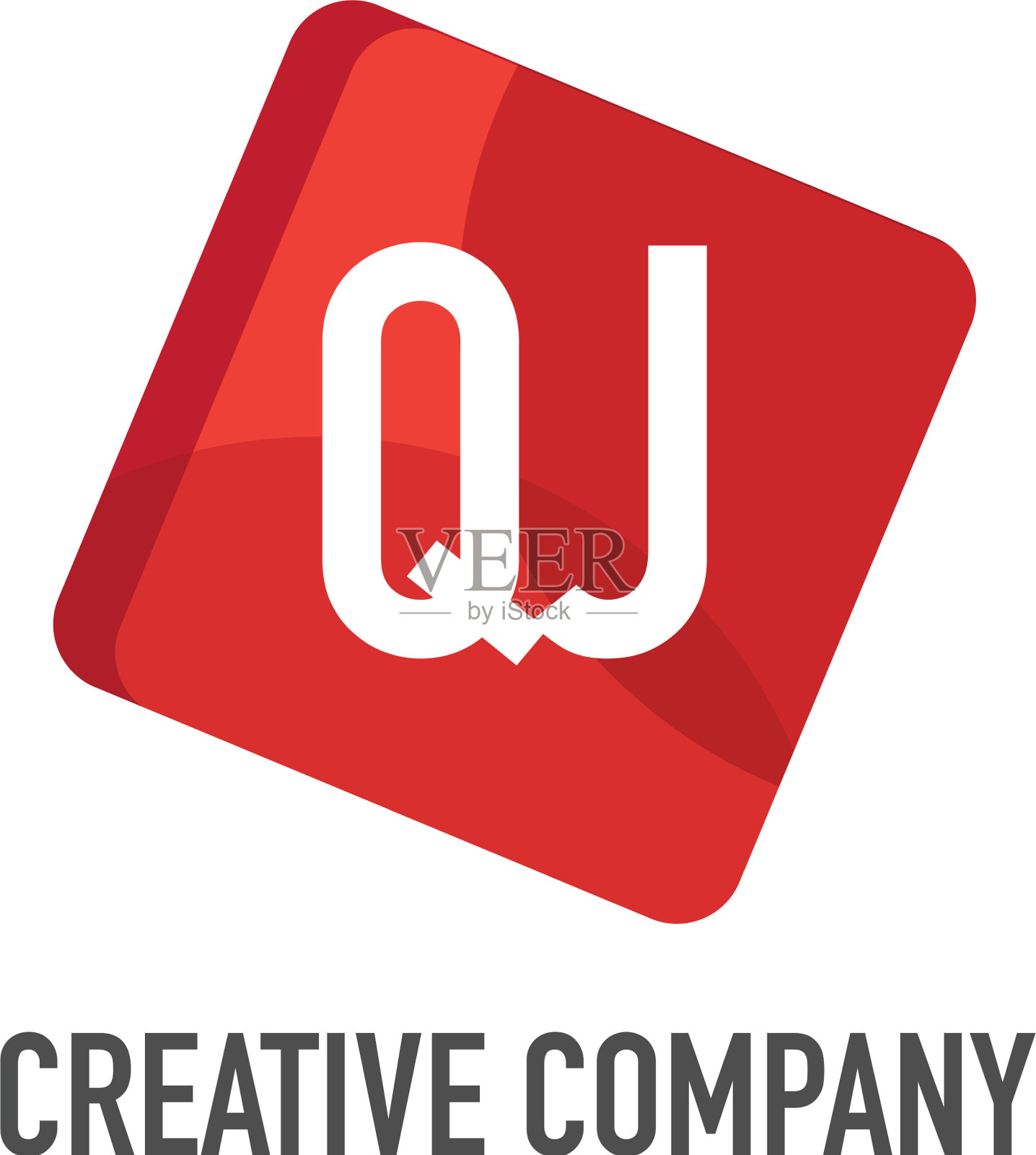 首字母qj标识模板设计插画图片素材