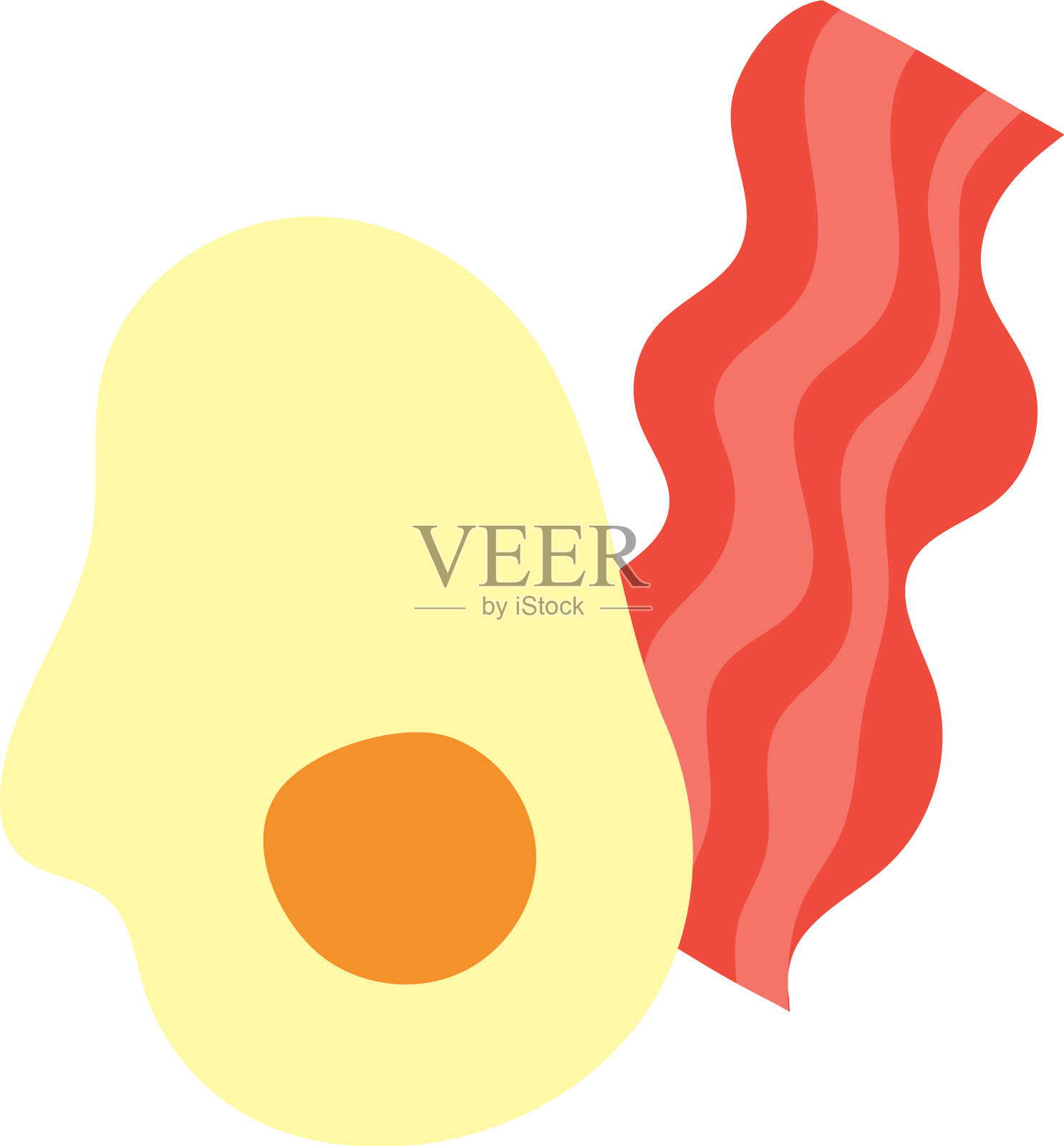 美味的鸡蛋煎平式设计元素图片