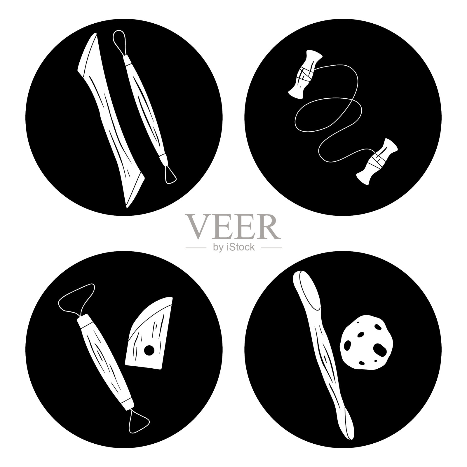 用剪影工具设置黑色圆圈为图标素材