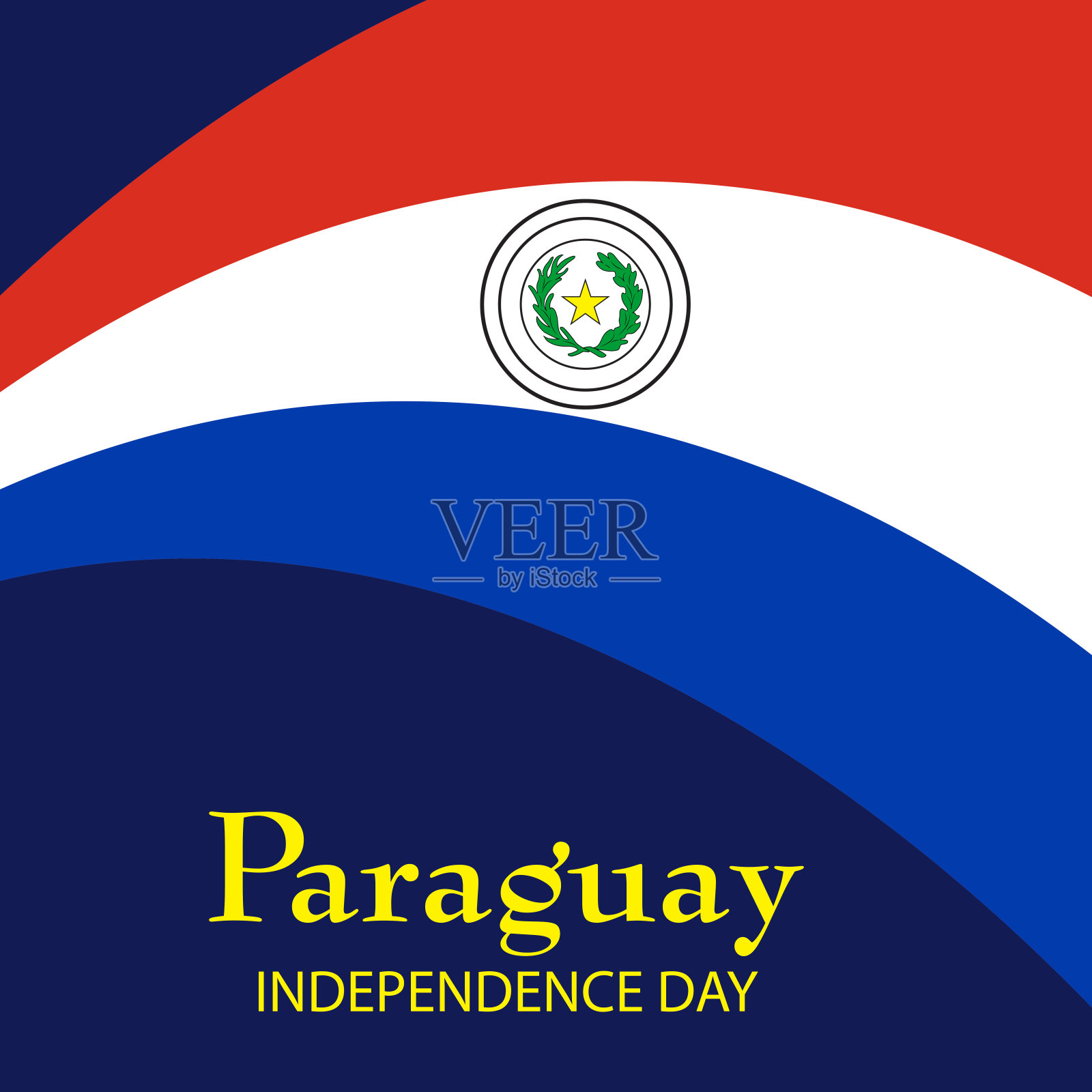 巴拉圭独立日。插画图片素材