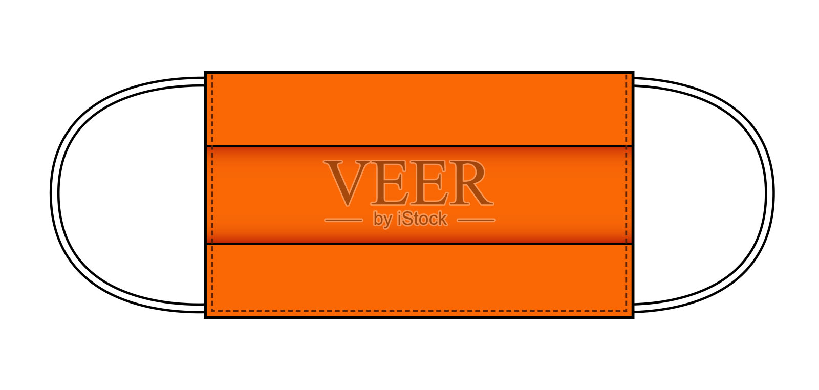 橙色防尘口罩织物插画图片素材