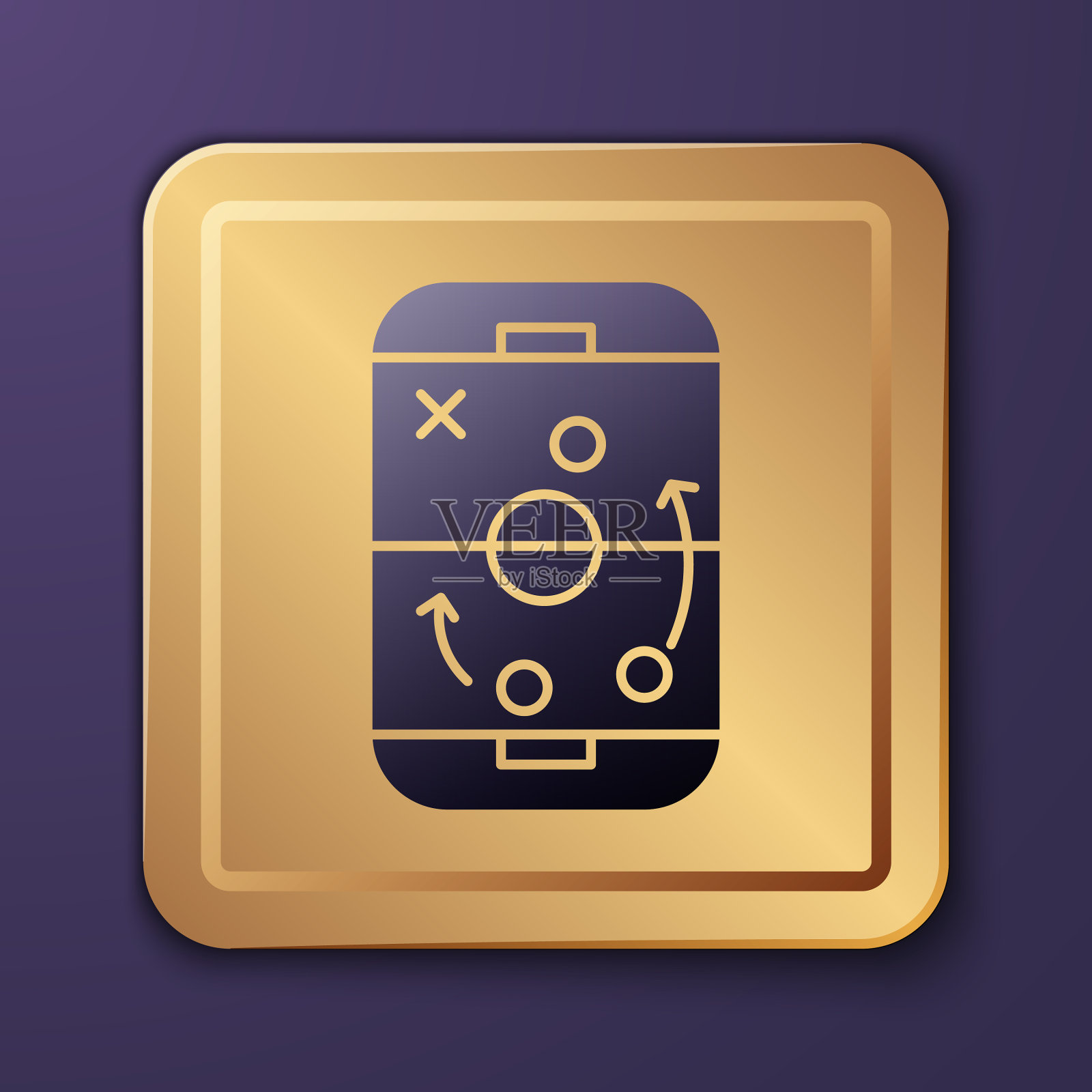 紫色规划战略概念图标孤立上插画图片素材