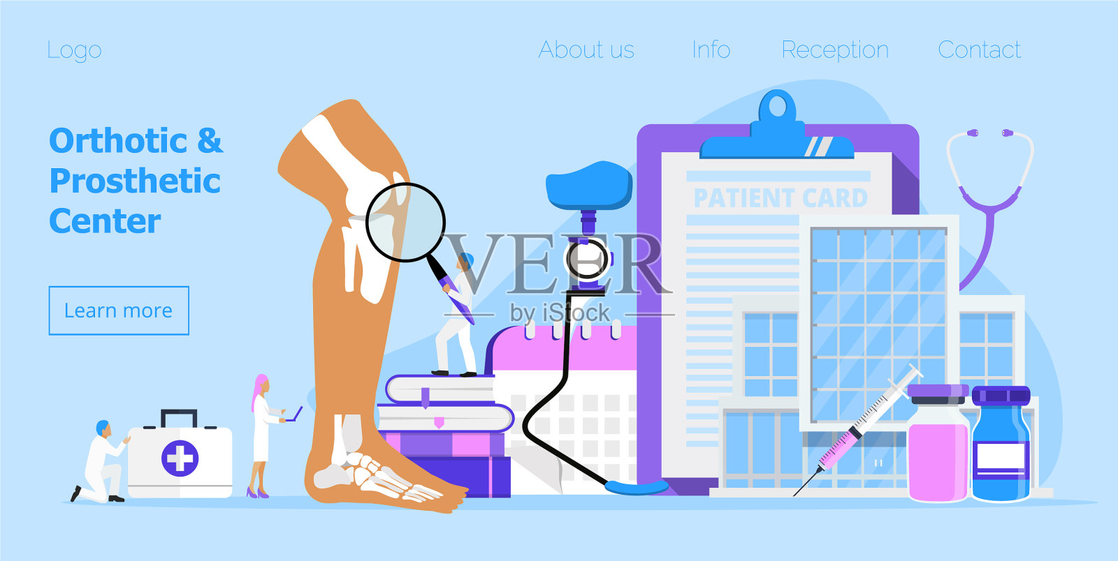 假肢和矫形中心的概念插画图片素材