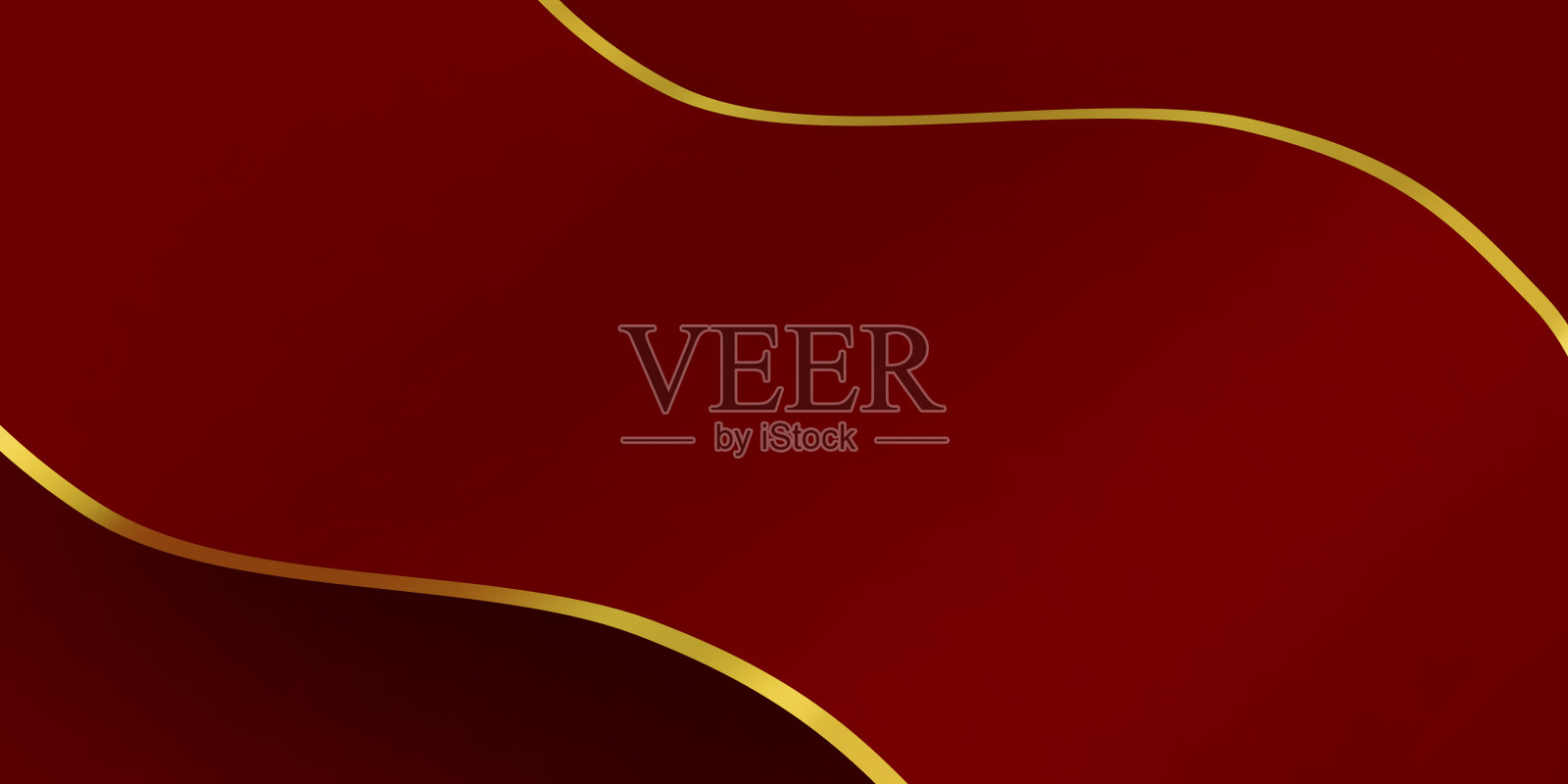 红色和金色背景3D插图插画图片素材