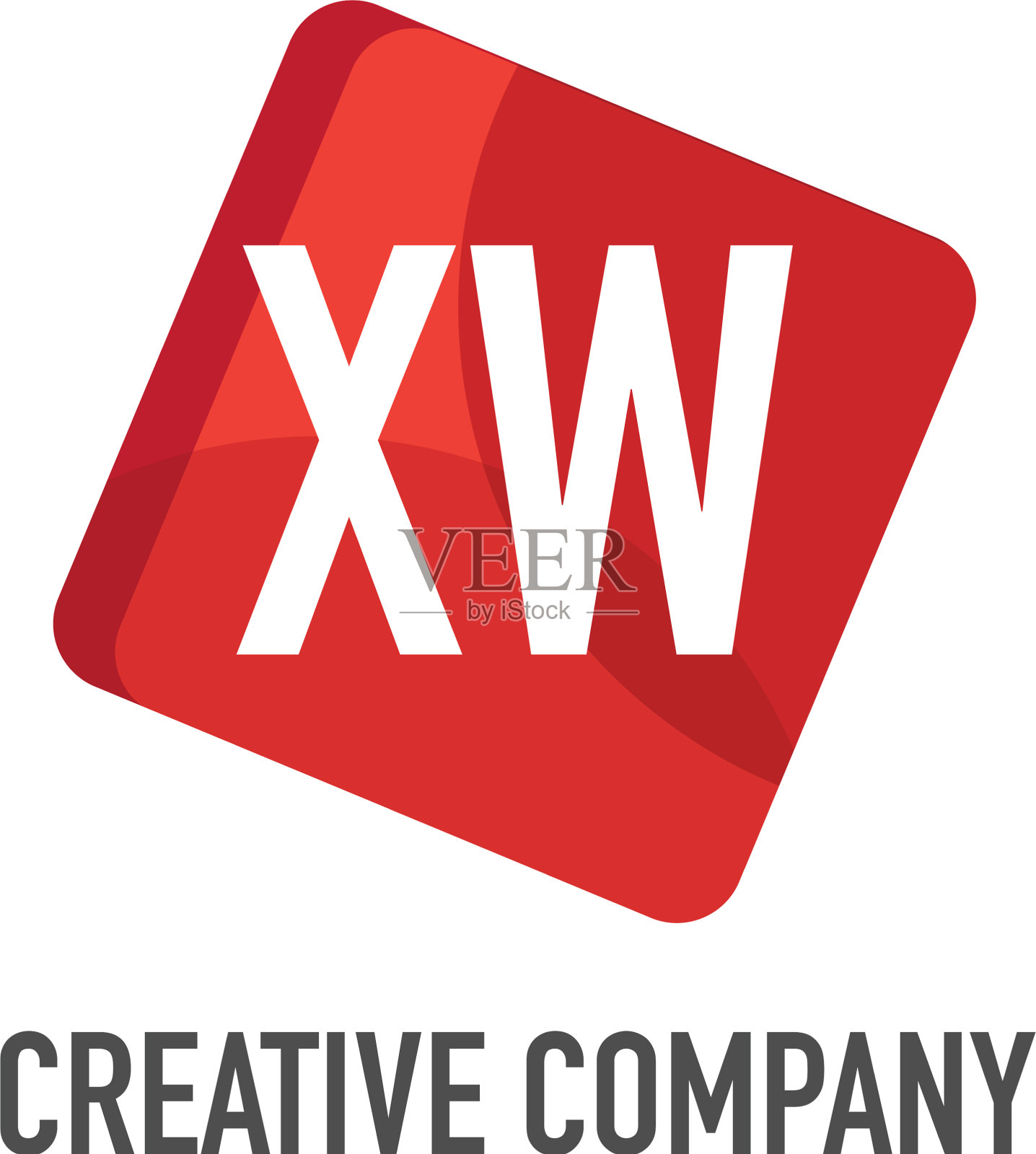 首字母xw标志模板设计插画图片素材