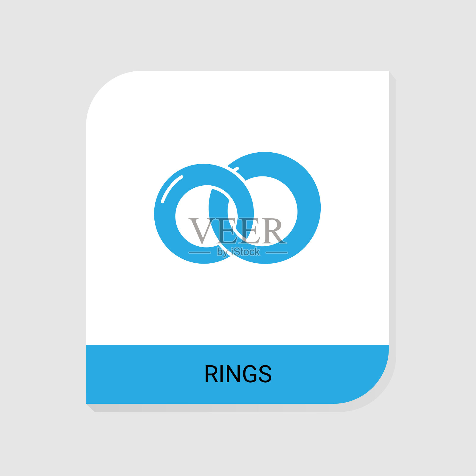 可编辑的填充戒指图标从婚礼图标插画图片素材