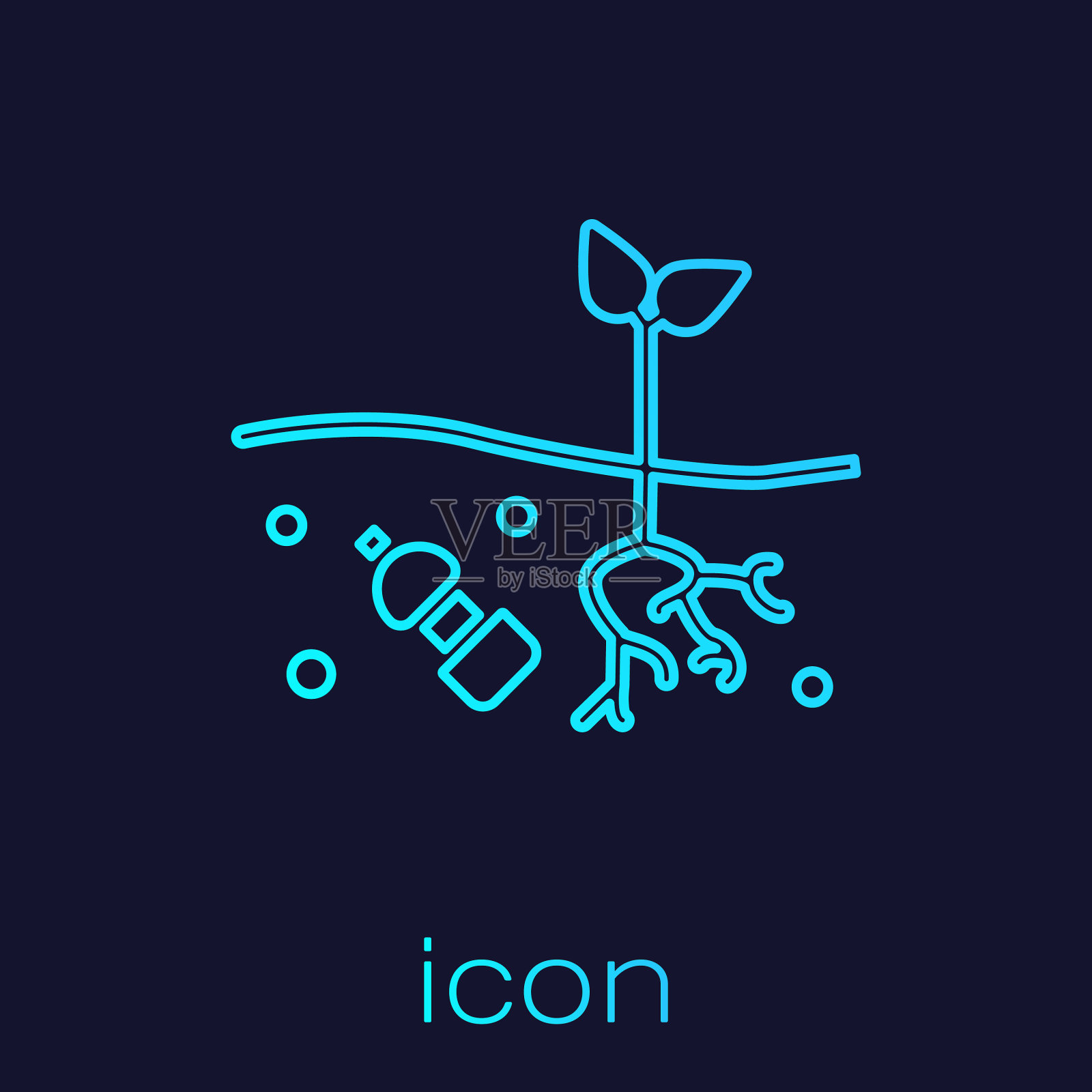 绿松石线条污染问题严重图标素材