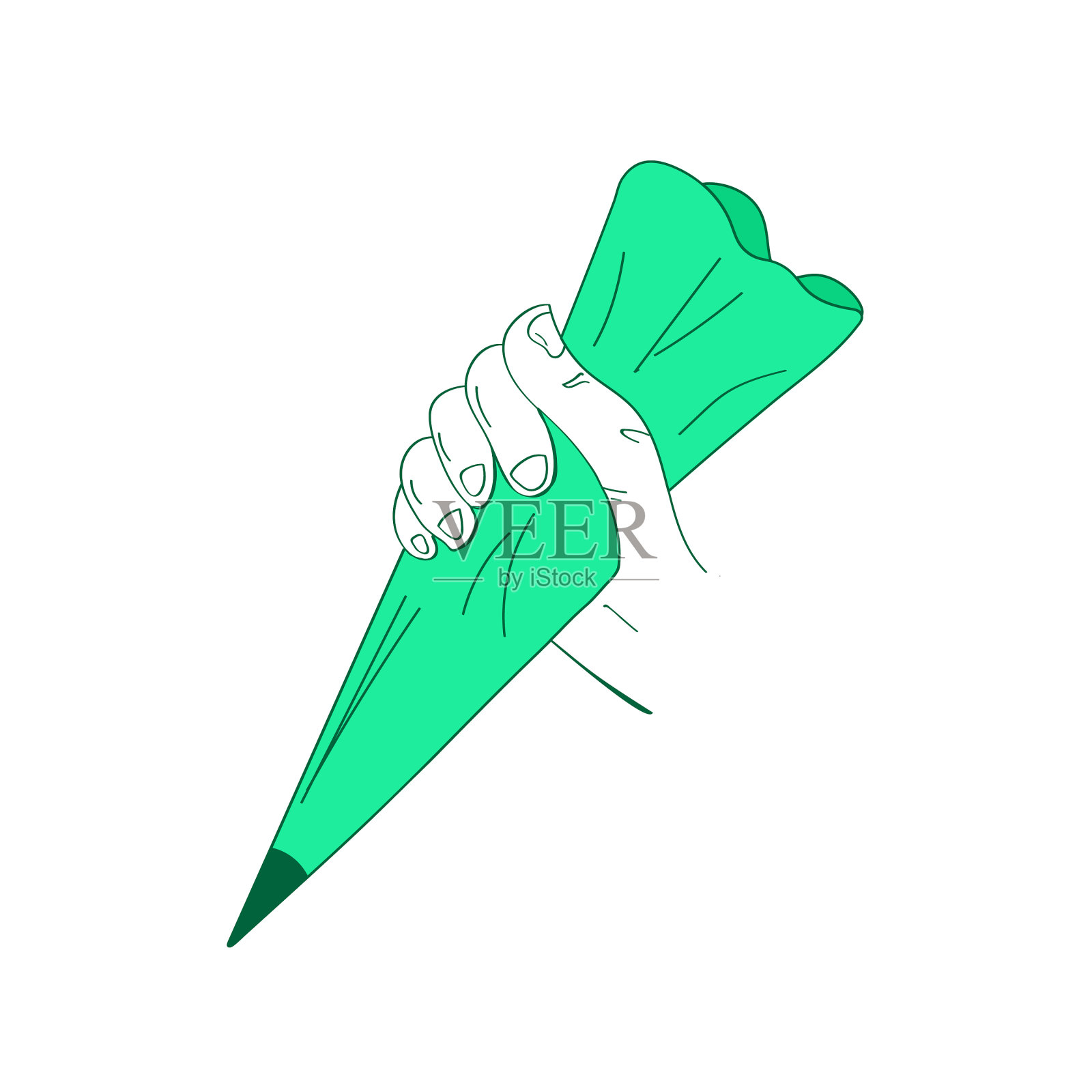 手提式装饰用糖霜袋设计元素图片