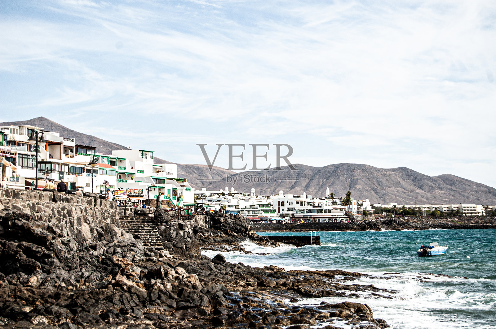 卡门港，兰扎罗特照片摄影图片