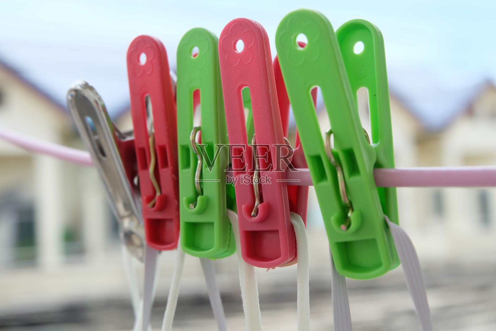 五色夹布绳照片摄影图片