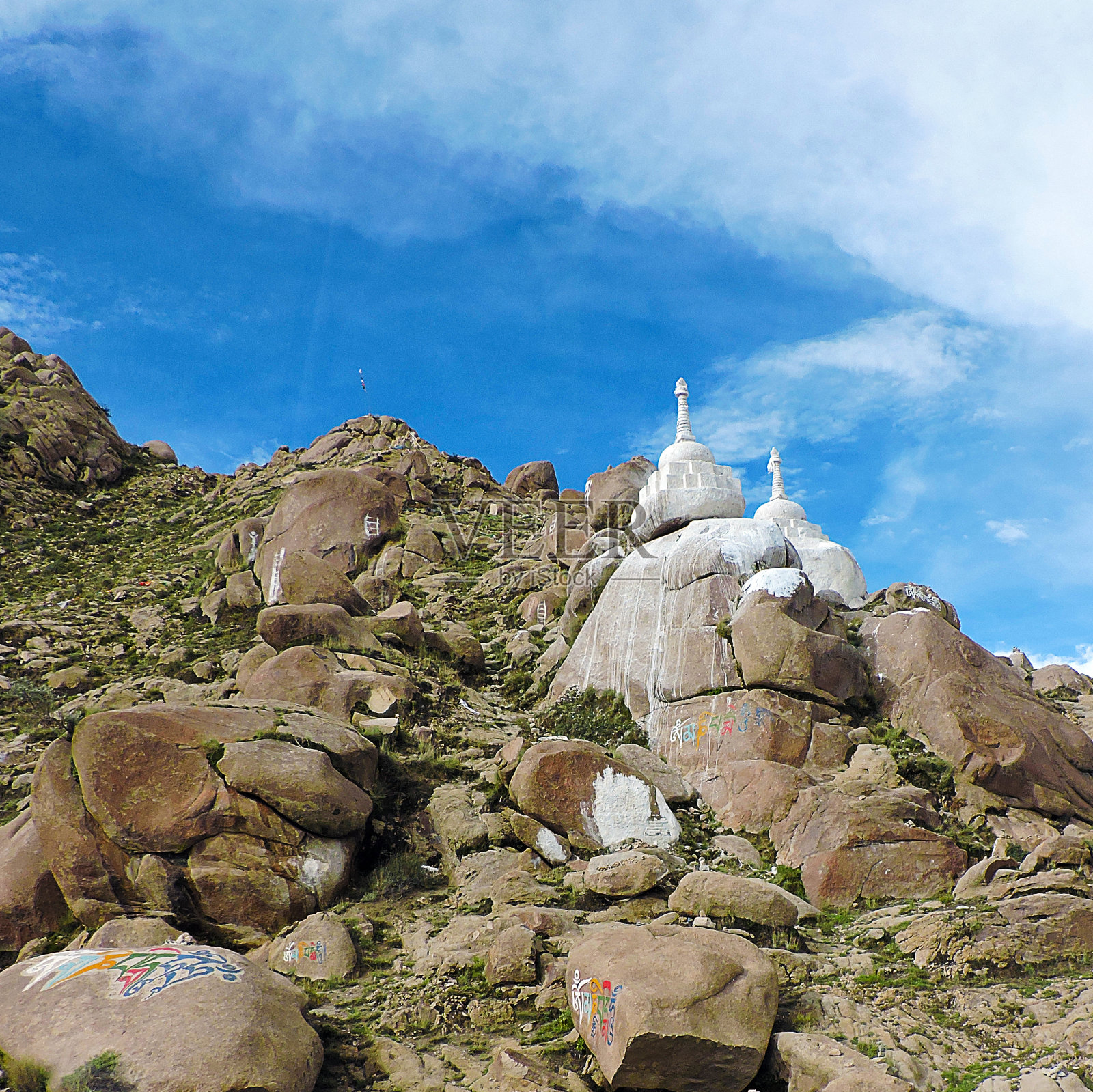 西藏的风景。照片摄影图片