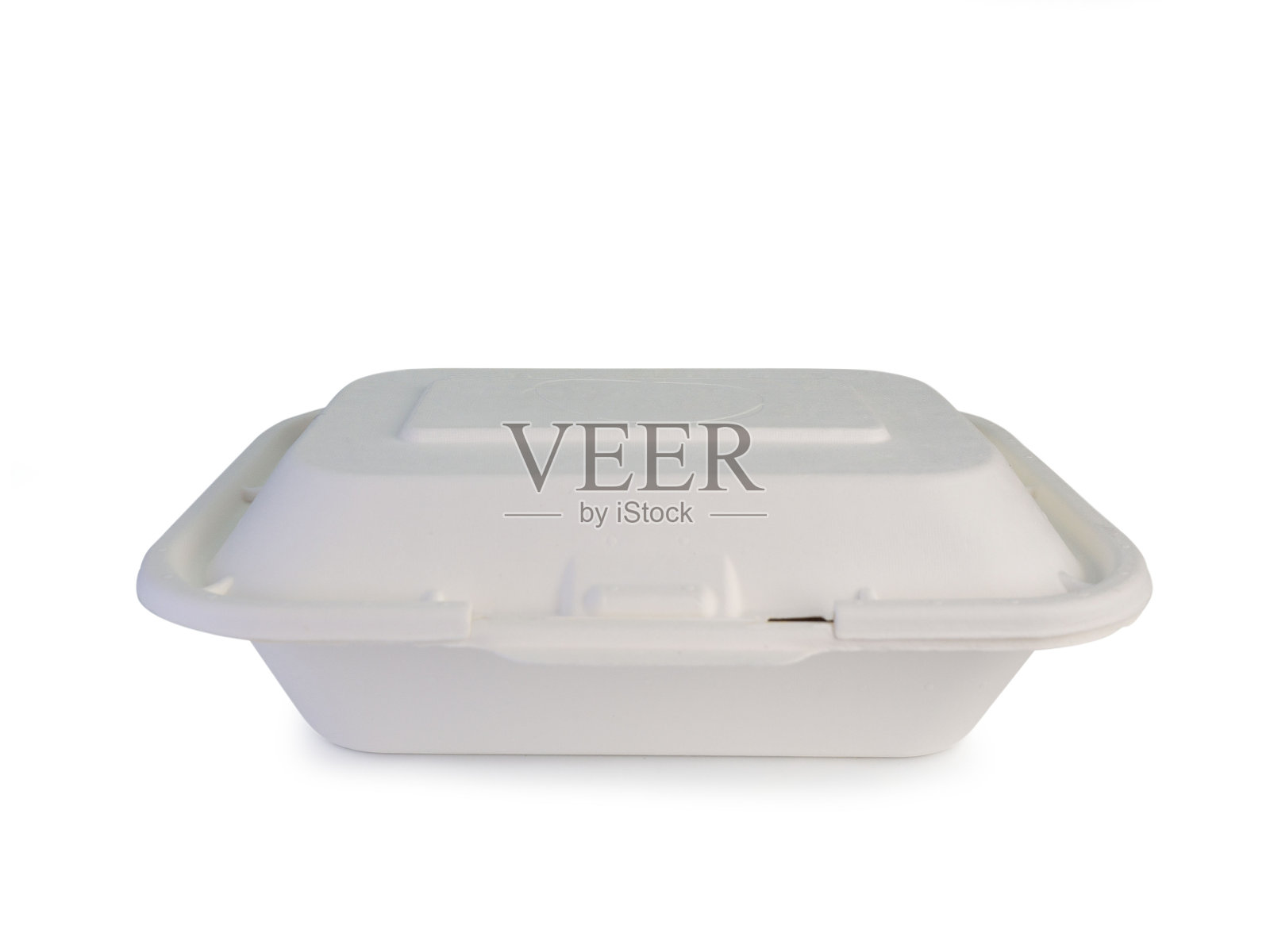 泡沫食品容器在白色背景。(剪切路径)照片摄影图片