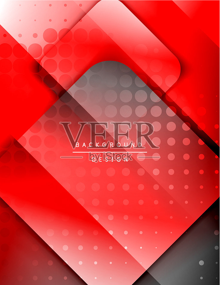 圆角正方形组成几何形状插画图片素材