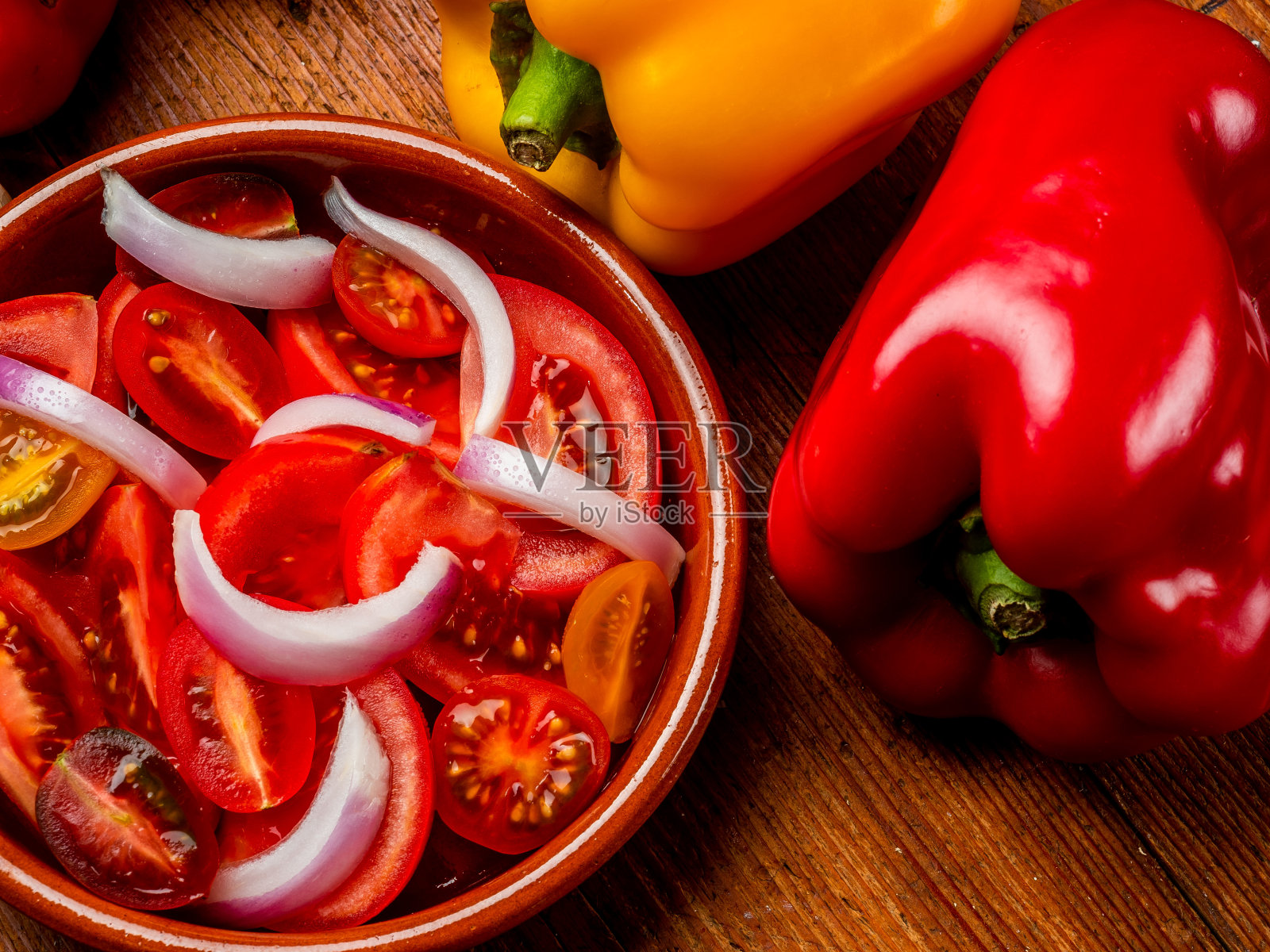 番茄沙拉照片摄影图片