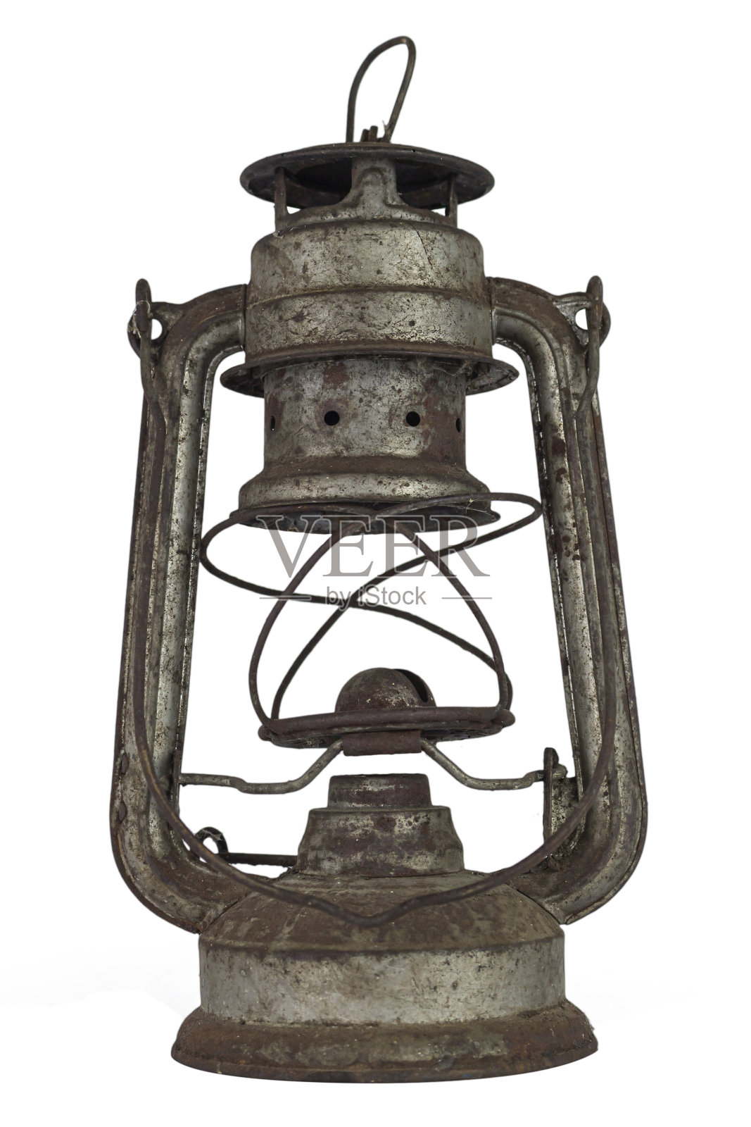 复古煤油灯灯孤立在白色背景照片摄影图片