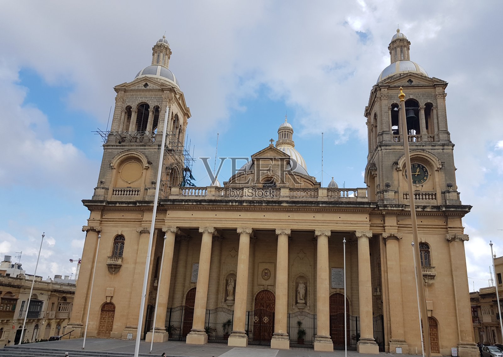 保拉教区教堂照片摄影图片