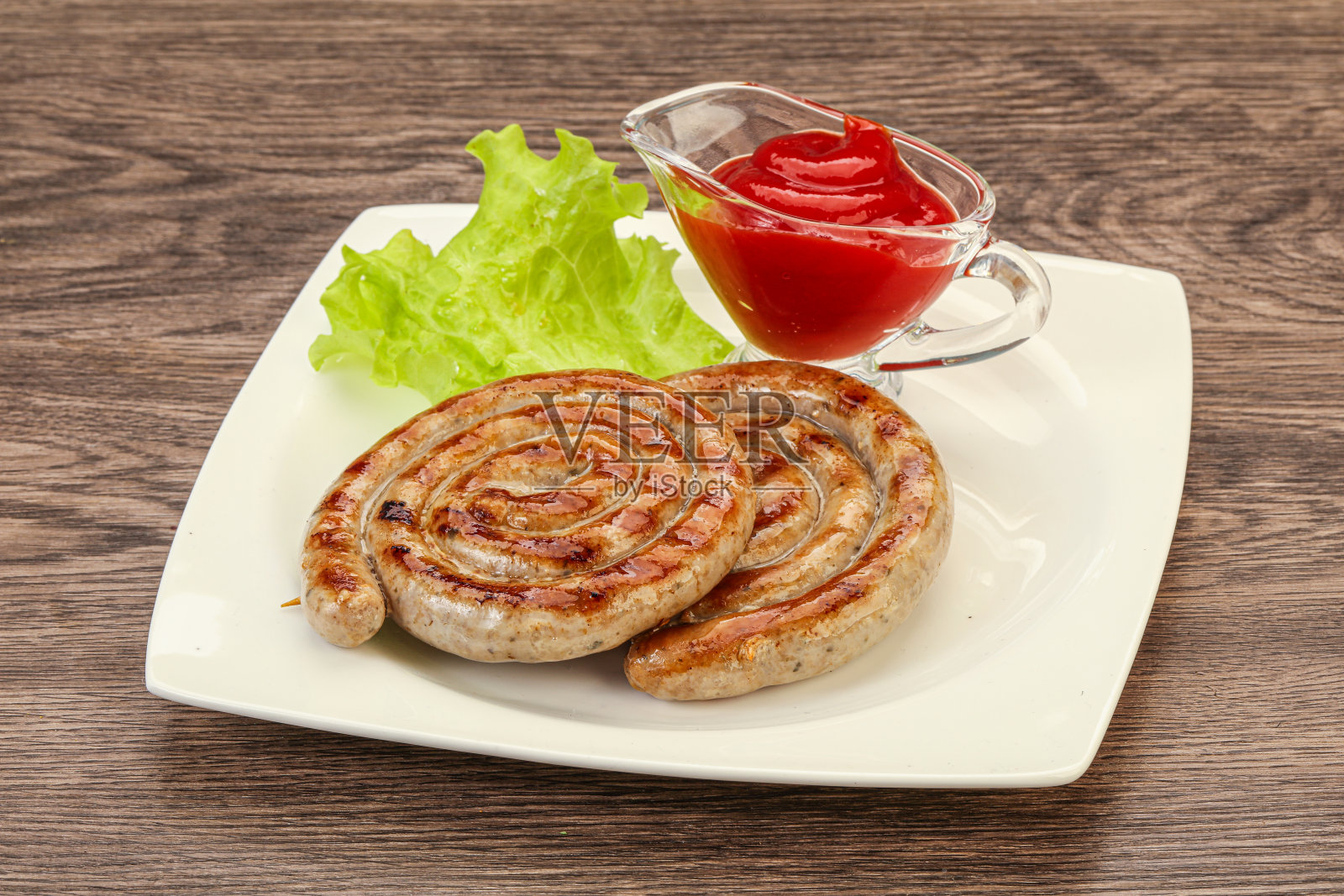 烤圆猪肉美味香肠照片摄影图片