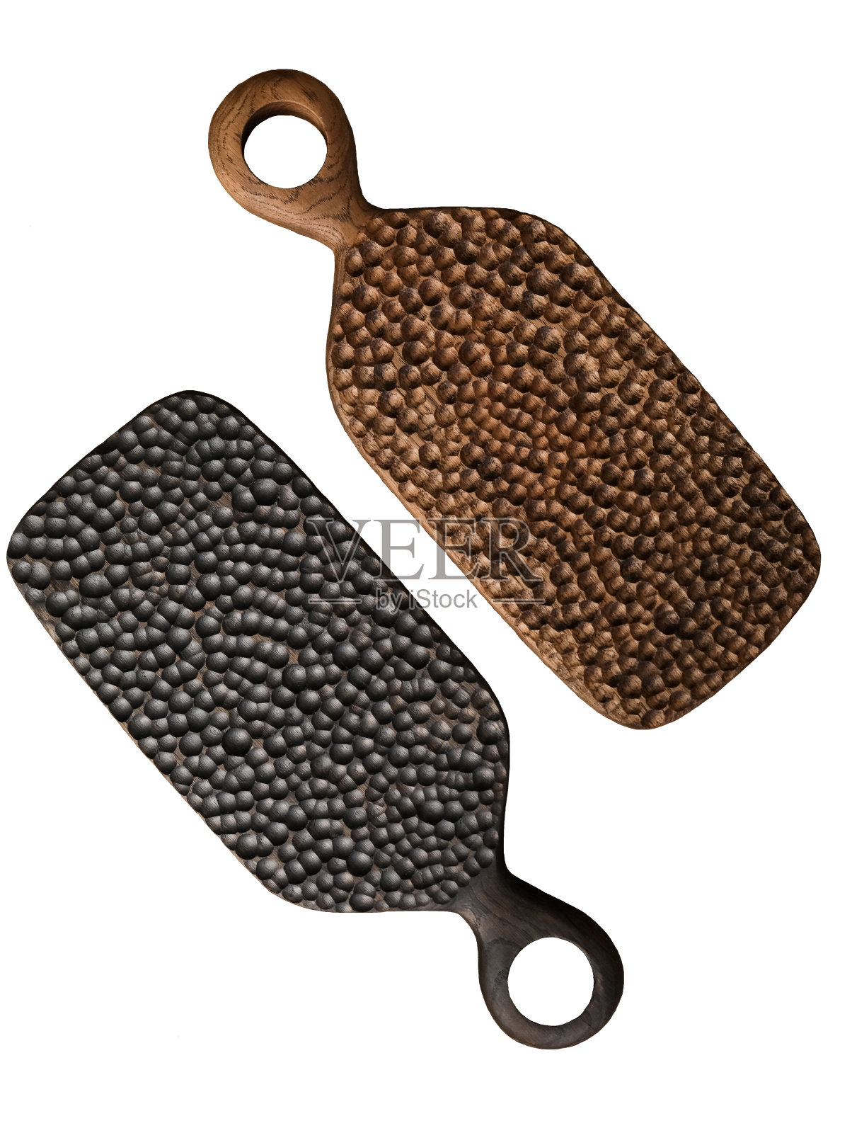 用于上菜的抽象木板，隔离在白色背景上照片摄影图片