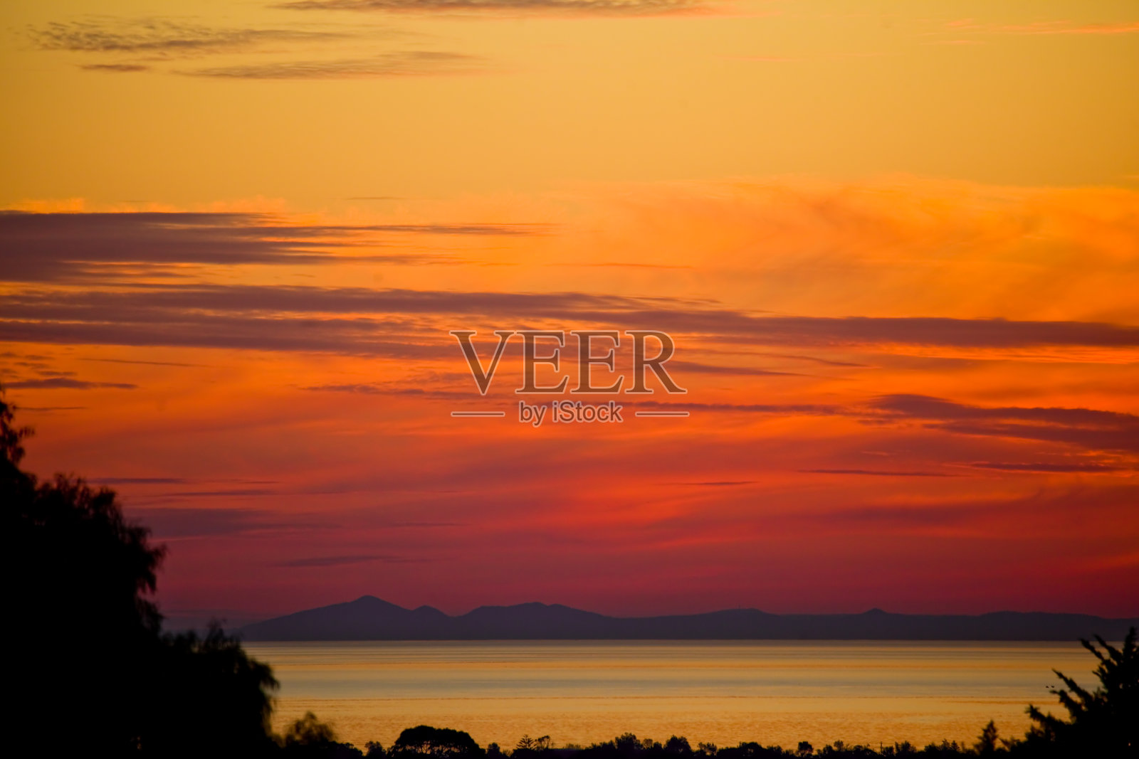 冬天日落照片摄影图片