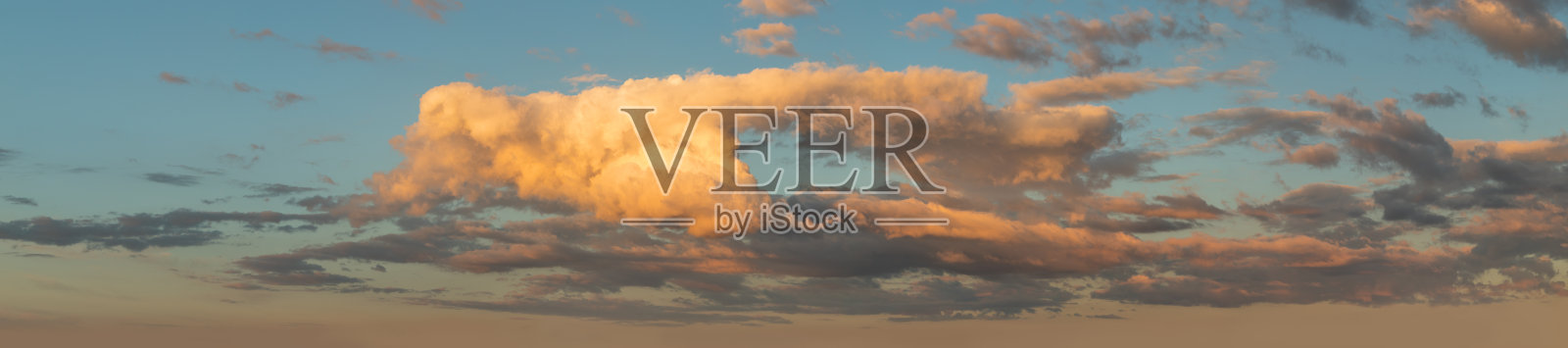 天际线全景-美丽的日落天空照片摄影图片