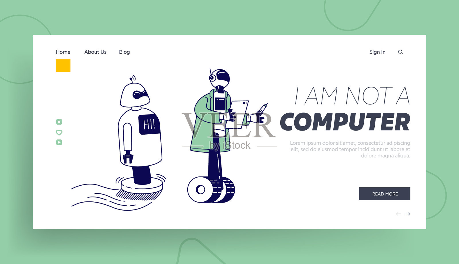 人工智能未来派插画图片素材