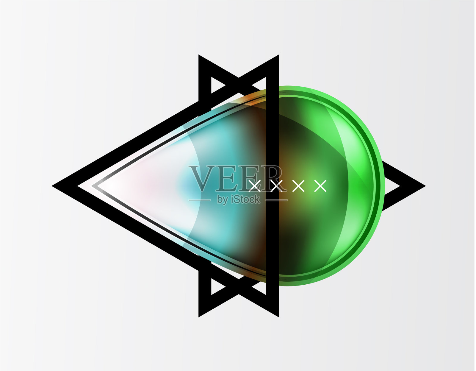 抽象背景-光泽玻璃气泡插画图片素材