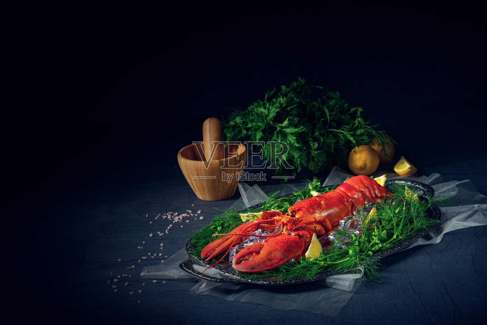 冰冻龙虾照片摄影图片