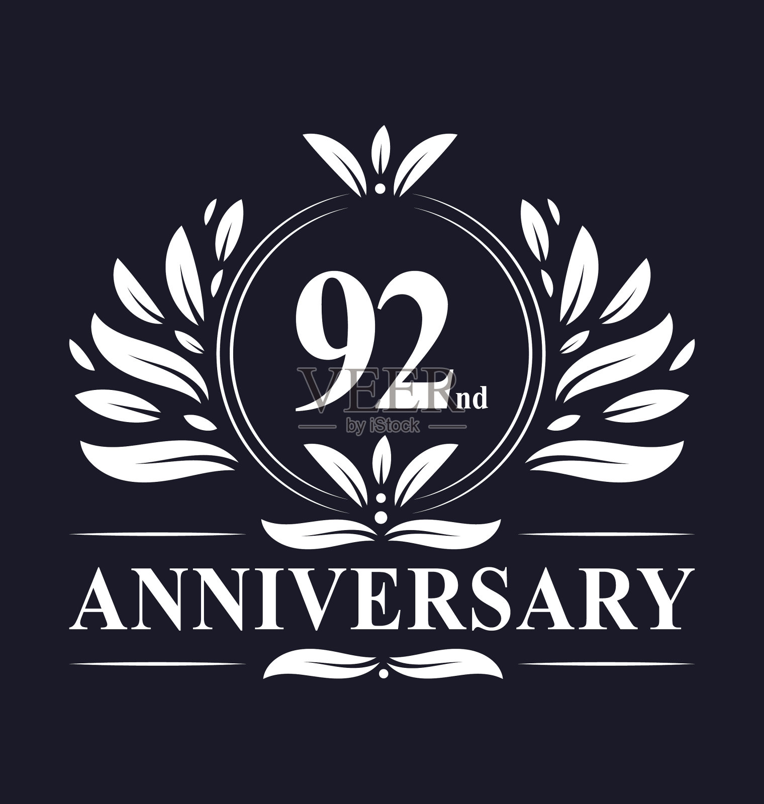 92周年纪念标志92周年插画图片素材