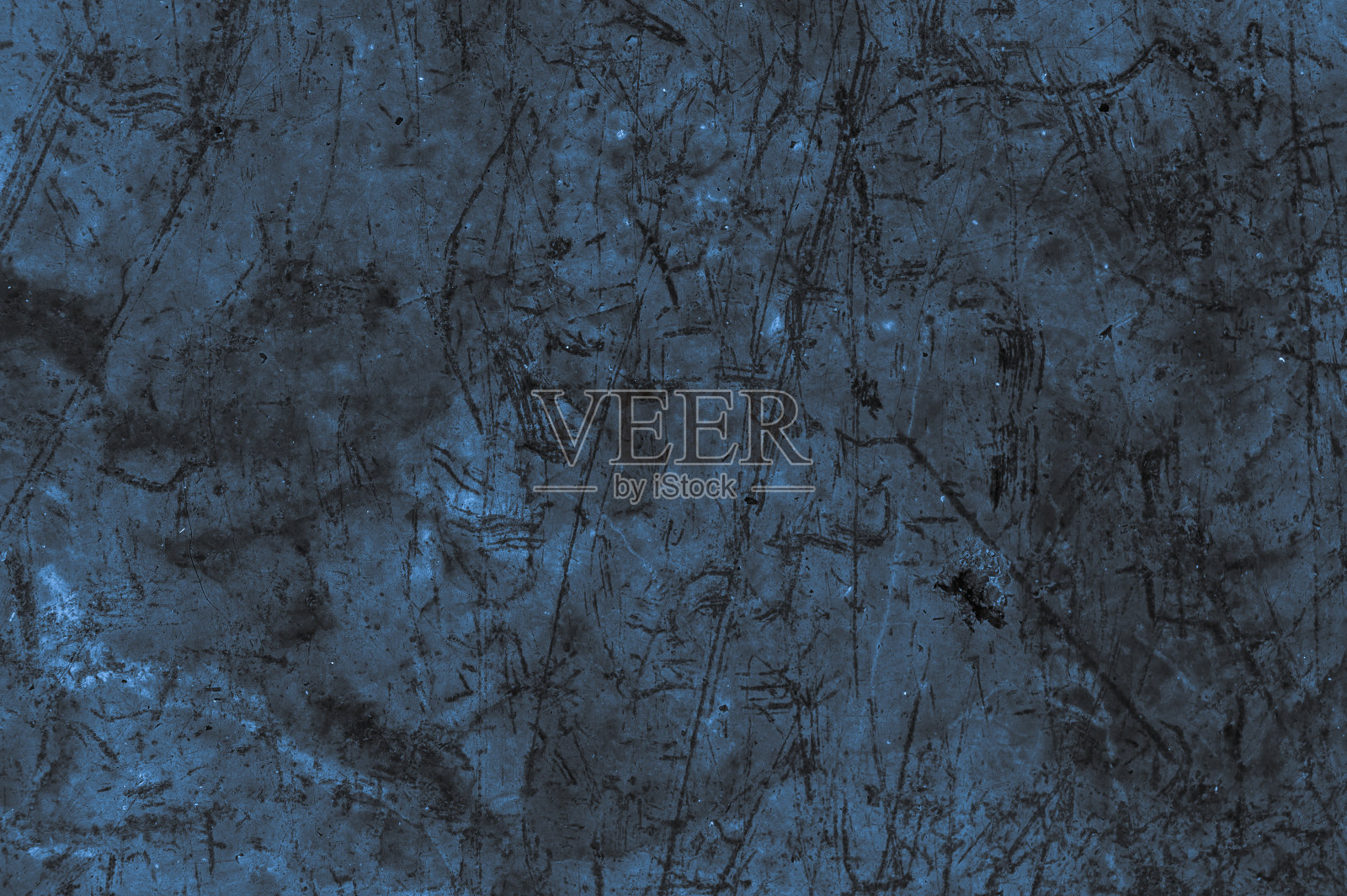 黑色和蓝色大理石纹理与自然图案为背景。照片摄影图片