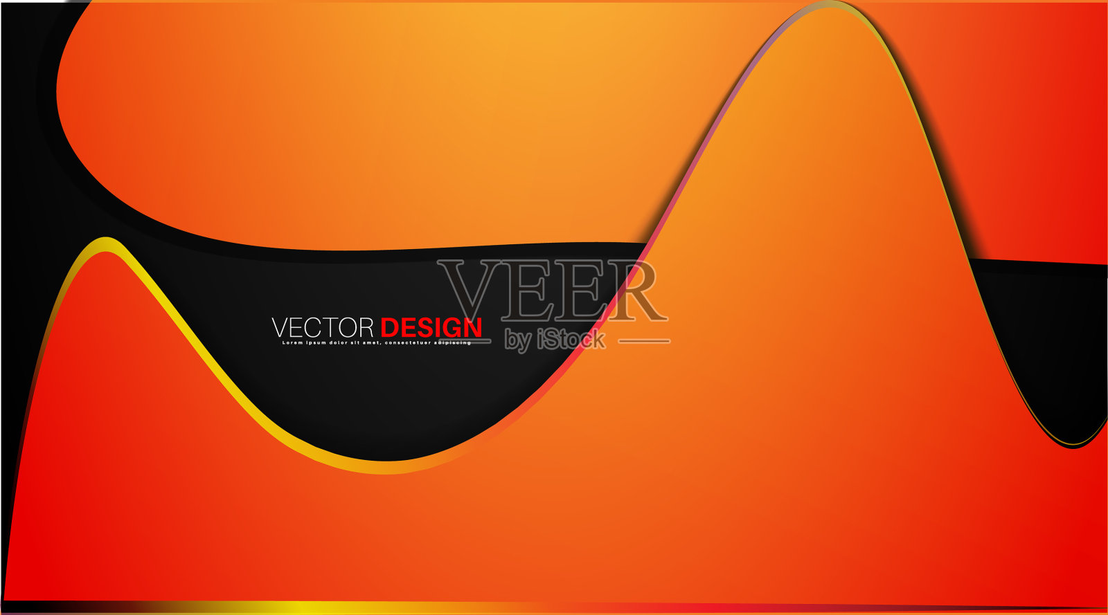 设计背景创意抽象波浪概念插画图片素材