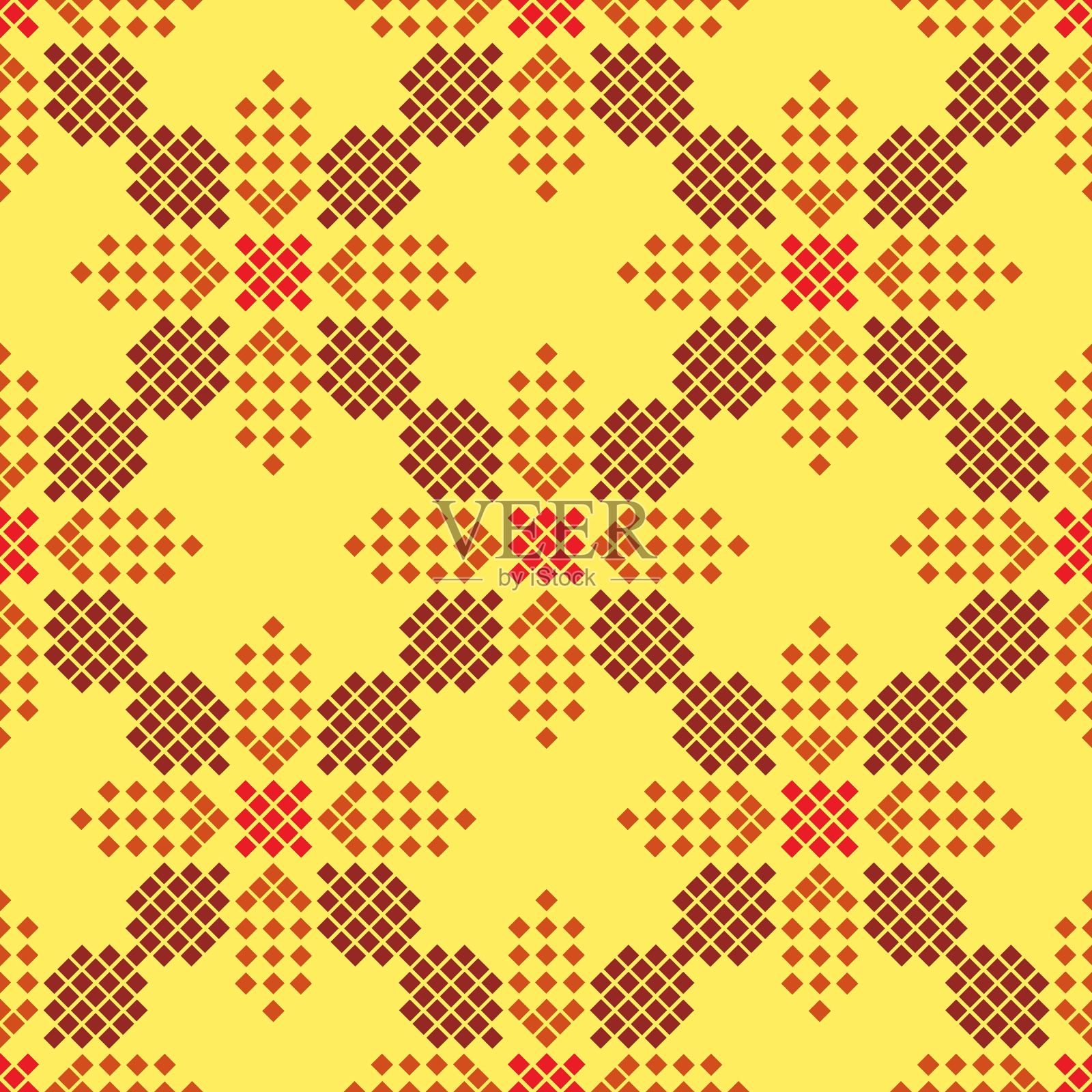 民间艺术矢量重复表面图案插画图片素材