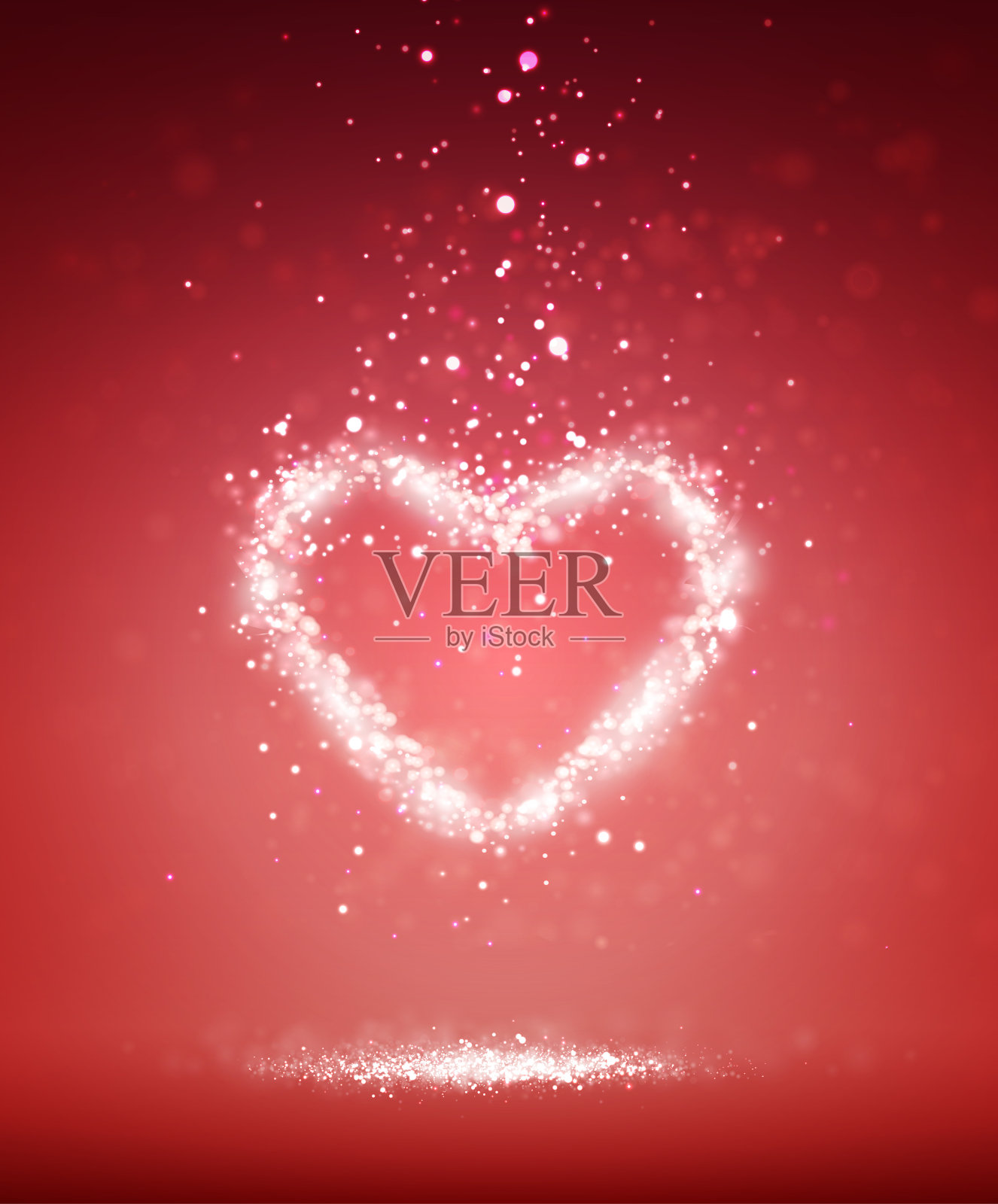 闪亮的心。柔软美丽的背景为情人节设计插画图片素材