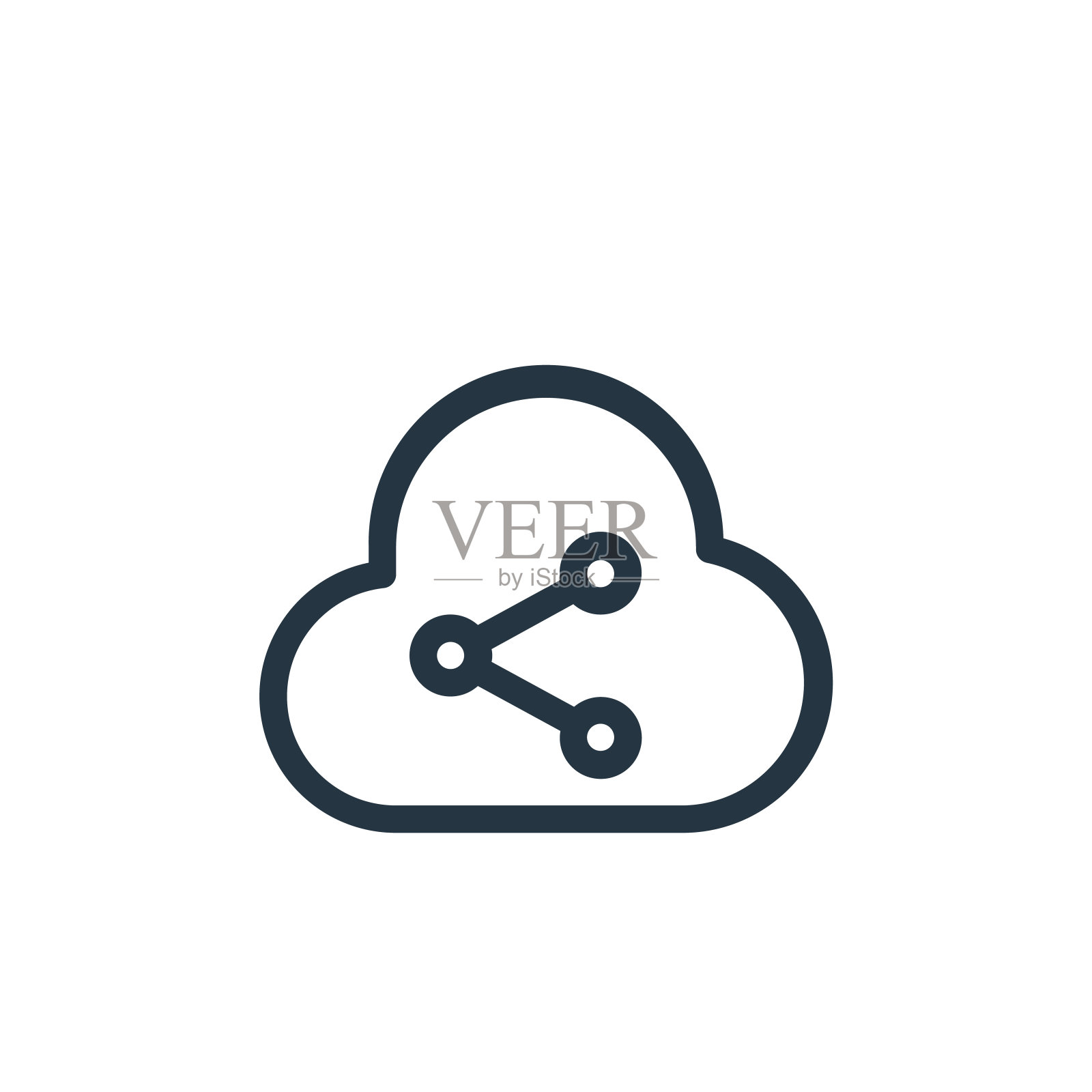 分享矢量图标。共享可编辑的中风。共享线性符号使用在网络和移动应用程序，标志，印刷媒体。细线说明。矢量孤立轮廓绘制。图标素材