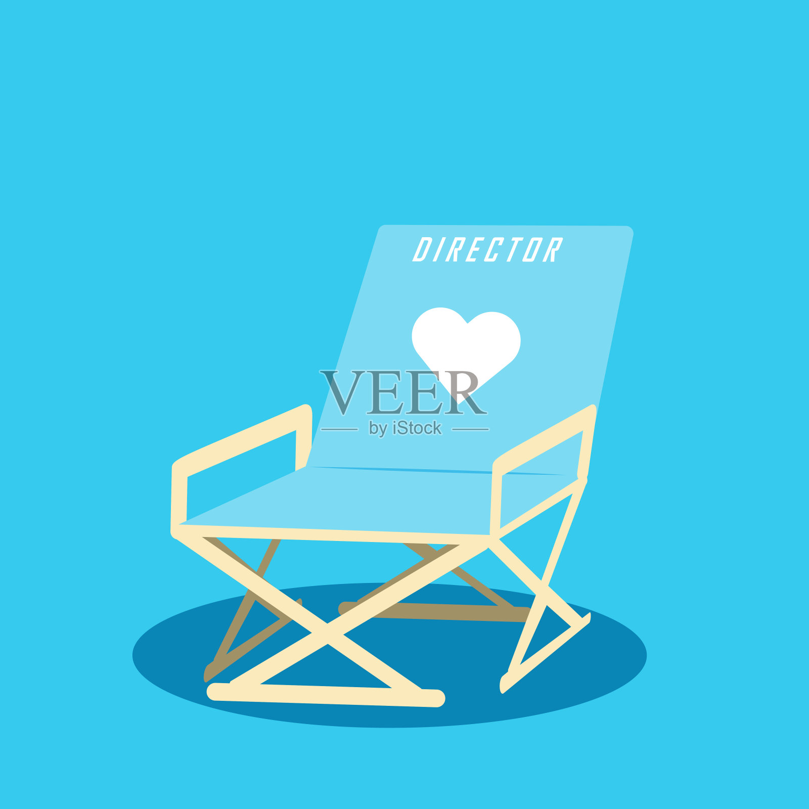 导演的私人椅子矢量插图插画图片素材