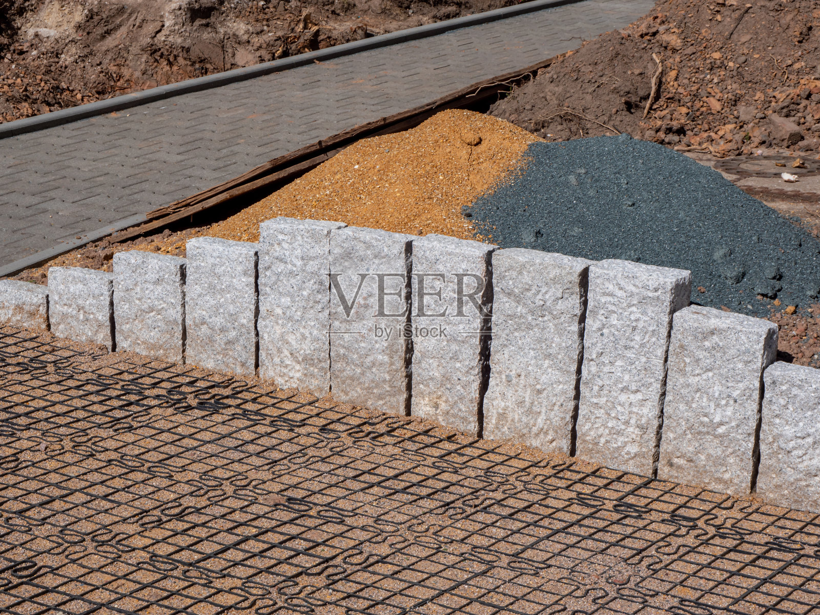 停车场及道路施工工地照片摄影图片