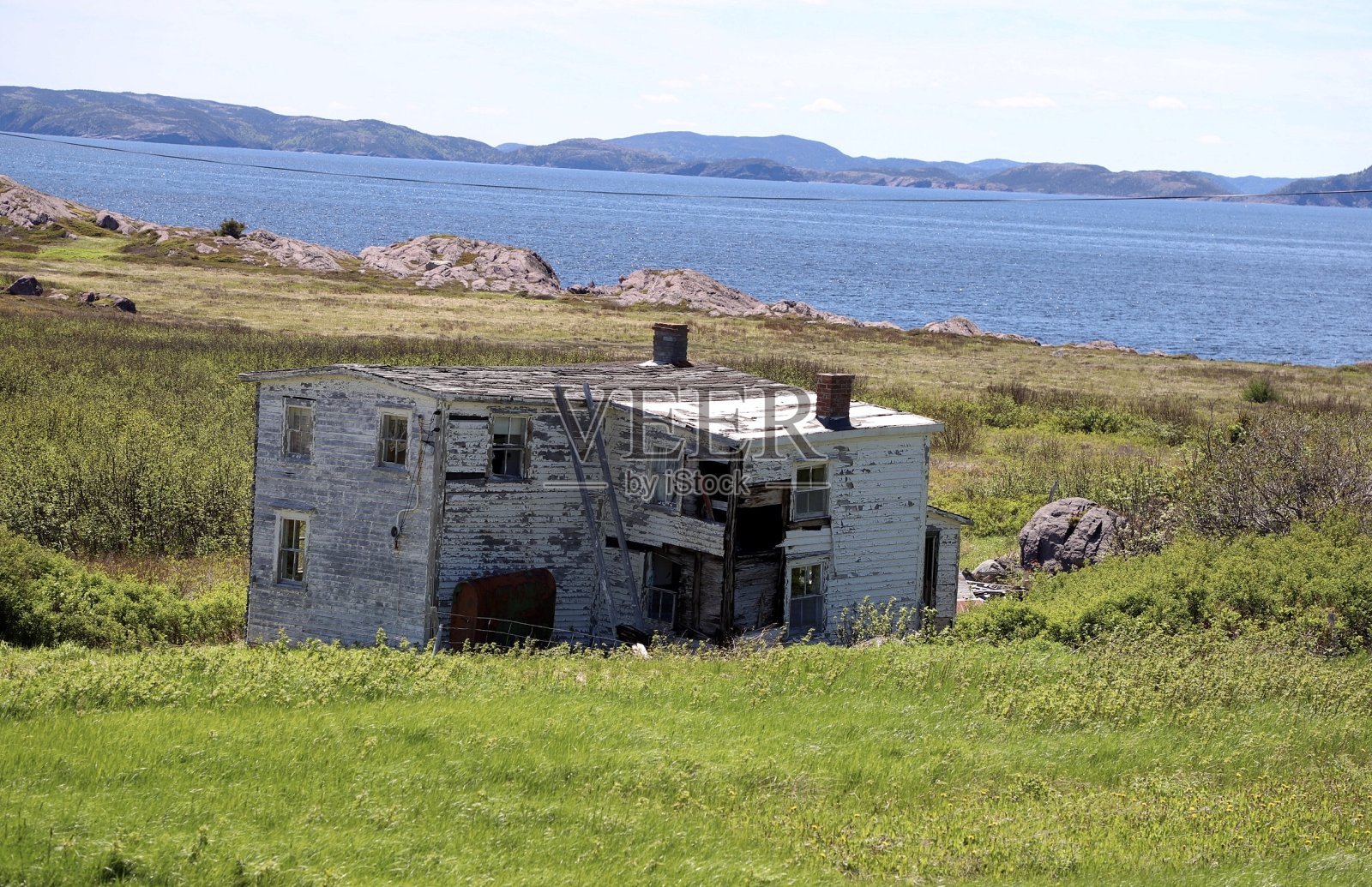 纽芬兰废弃的房子照片摄影图片