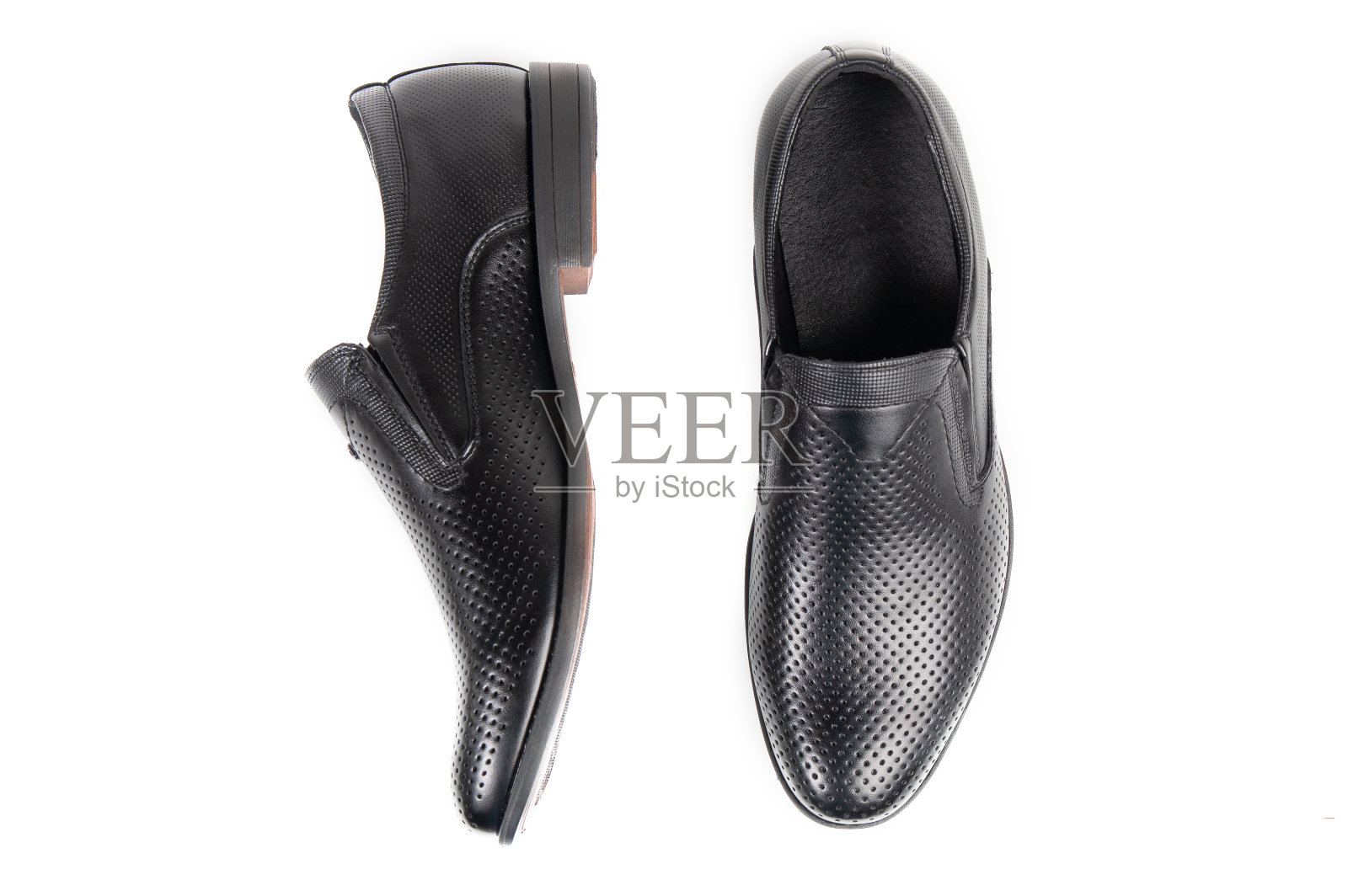 黑人的鞋子孤立在白色的背景上照片摄影图片