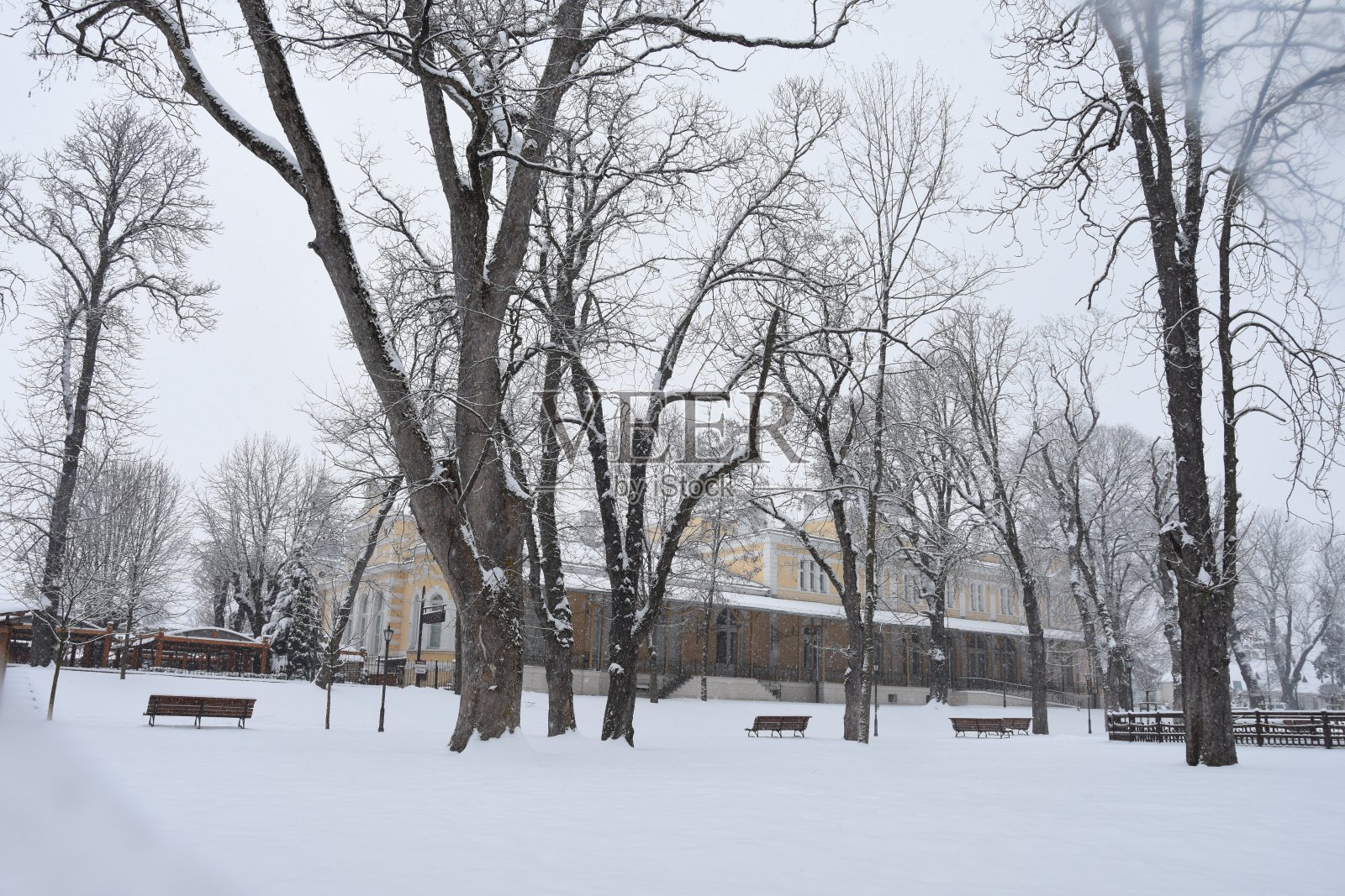 罗马尼亚,冬季景观照片摄影图片