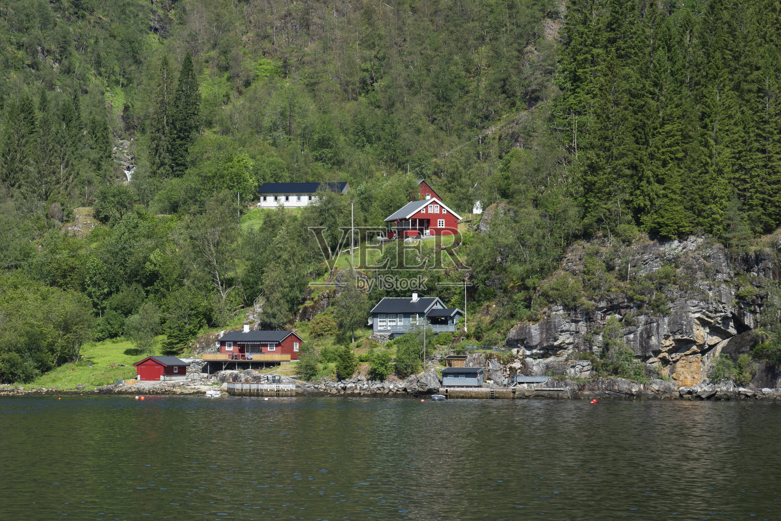 进入峡湾照片摄影图片