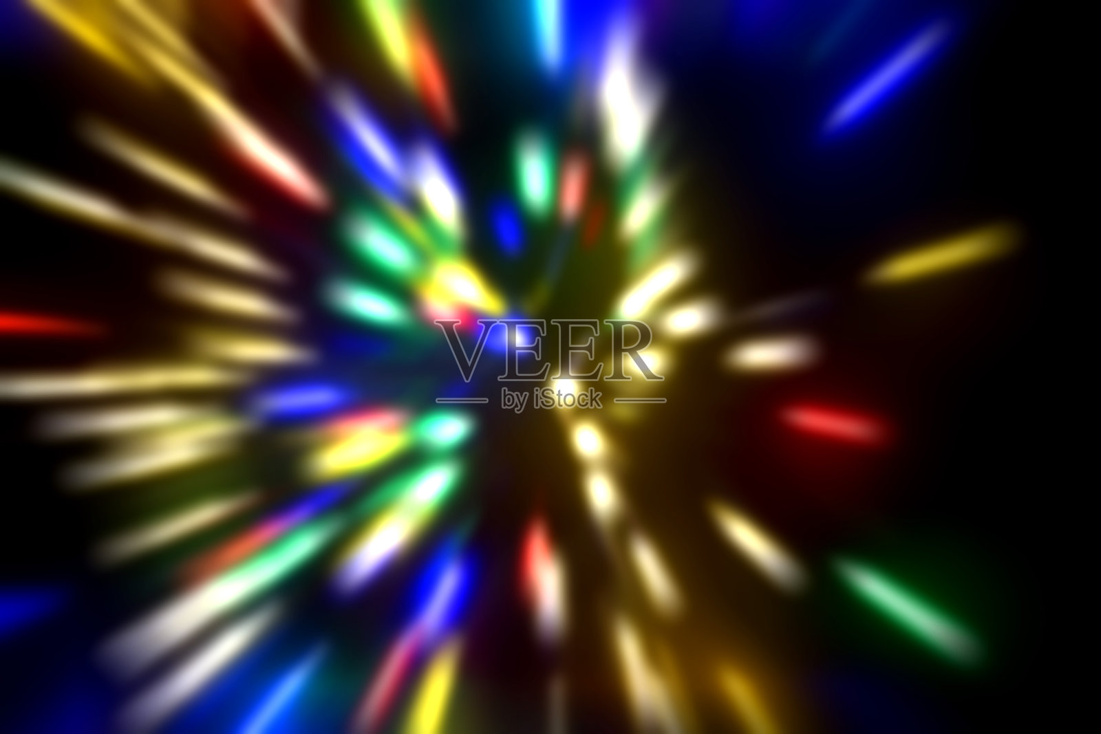 抽象科幻小说外太空和时间旅行的概念背景。长时间的曝光。散焦模糊背景。照片摄影图片