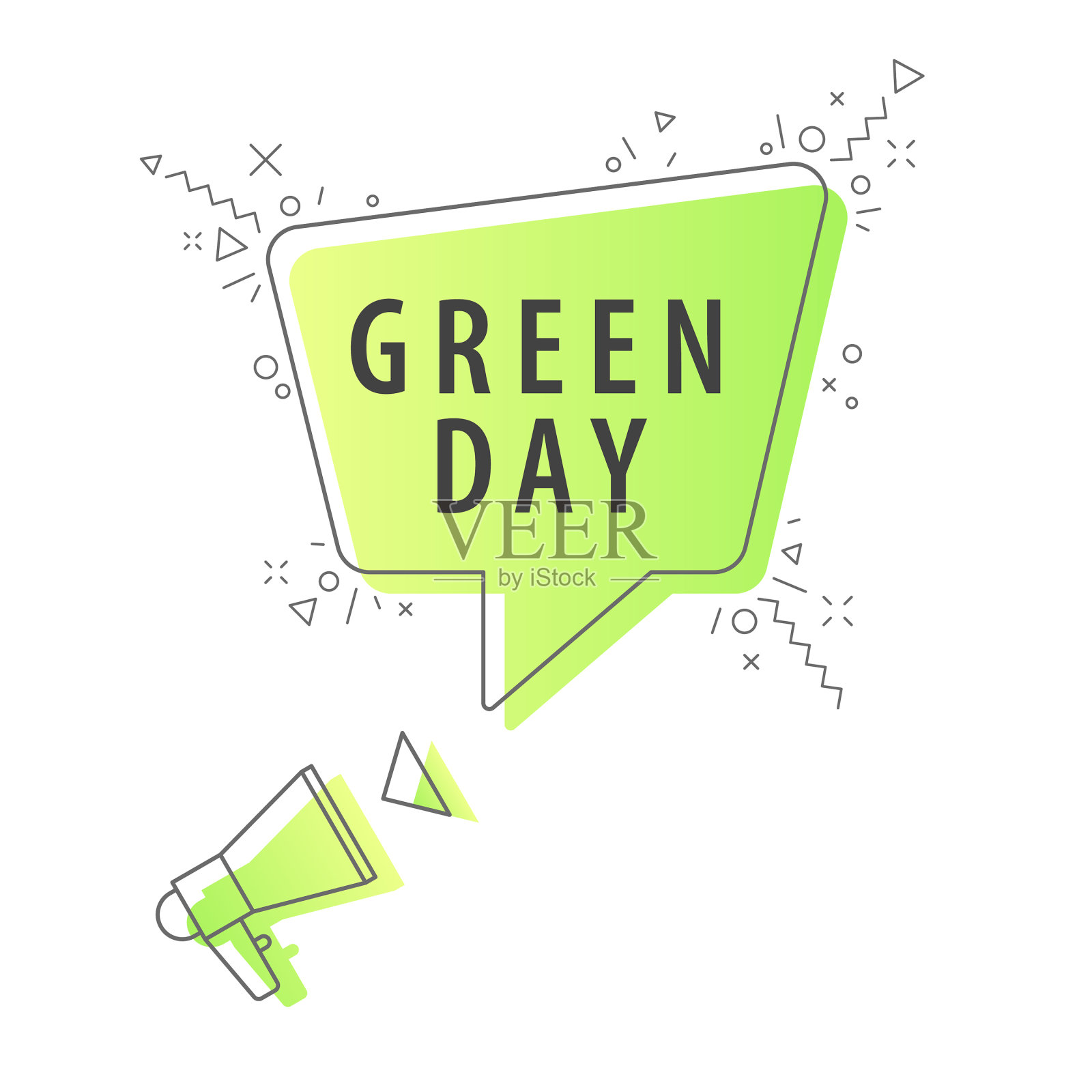 演讲人及口号“绿色日”设计元素图片